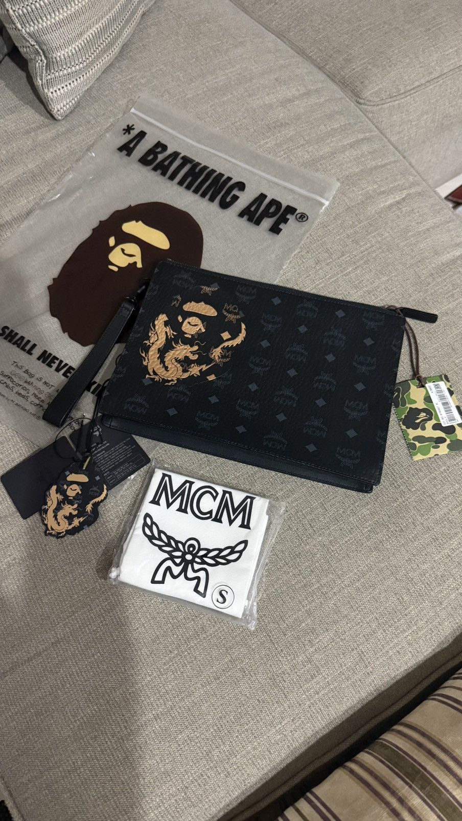 Bape × MCM Bape x MCM Pouch Size ONE SIZE - 1 Thumbnail