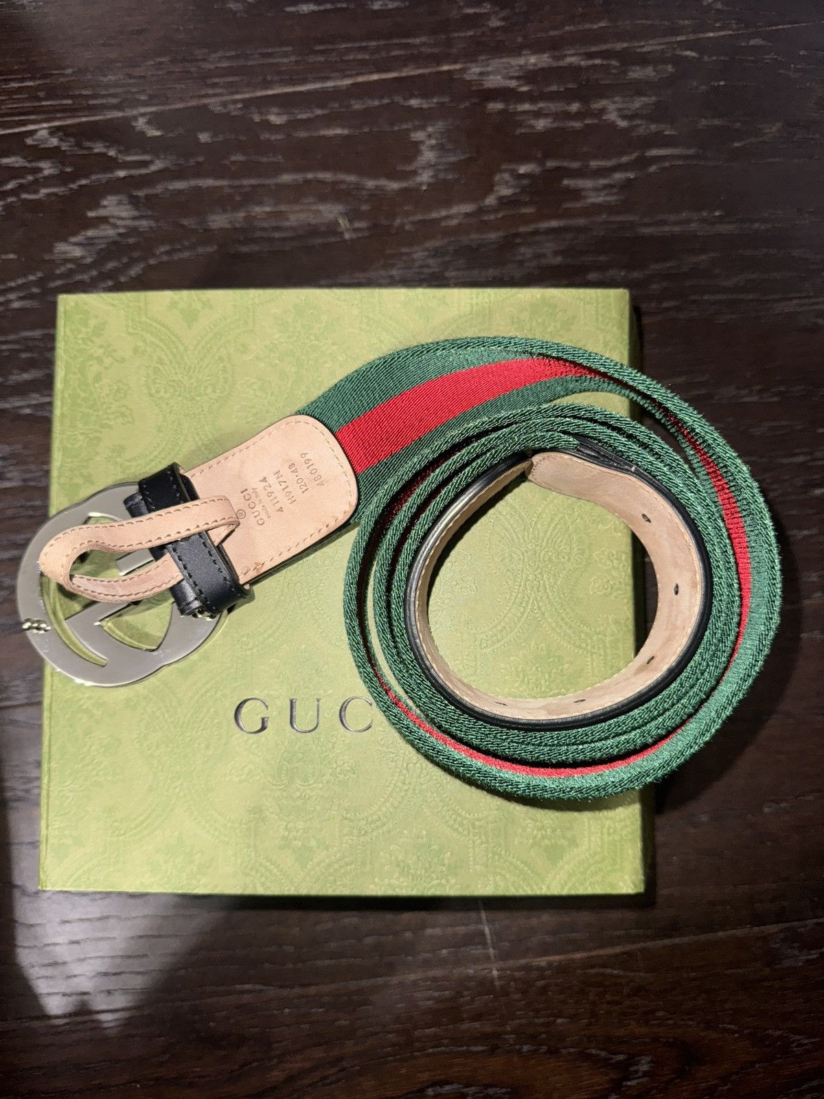 Gucci Gucci green and red web belt Size 38 - 9 Thumbnail