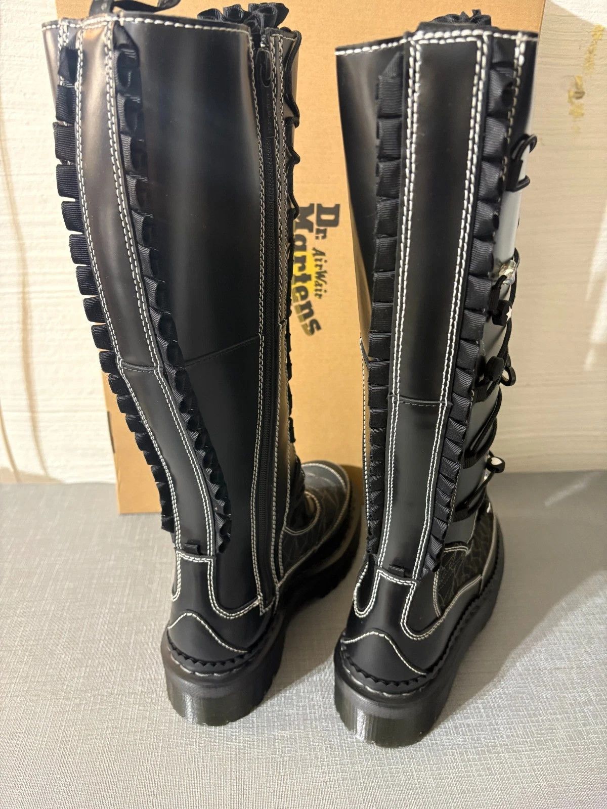 Dr. Martens XTRM FRILL Platform Leather Limited Edition Boots Size US 7 / IT 37 - 7 Thumbnail