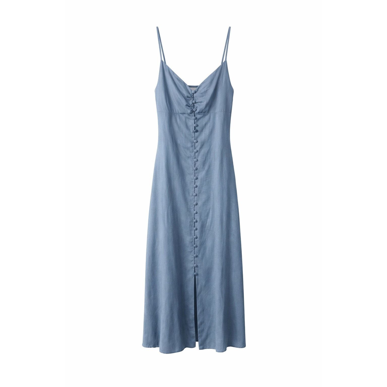 Grade & Gather Grade & Gather Button Down Spaghetti Strap Midi Dress, S Size S / US 4 / IT 40 - 2 Thumbnail
