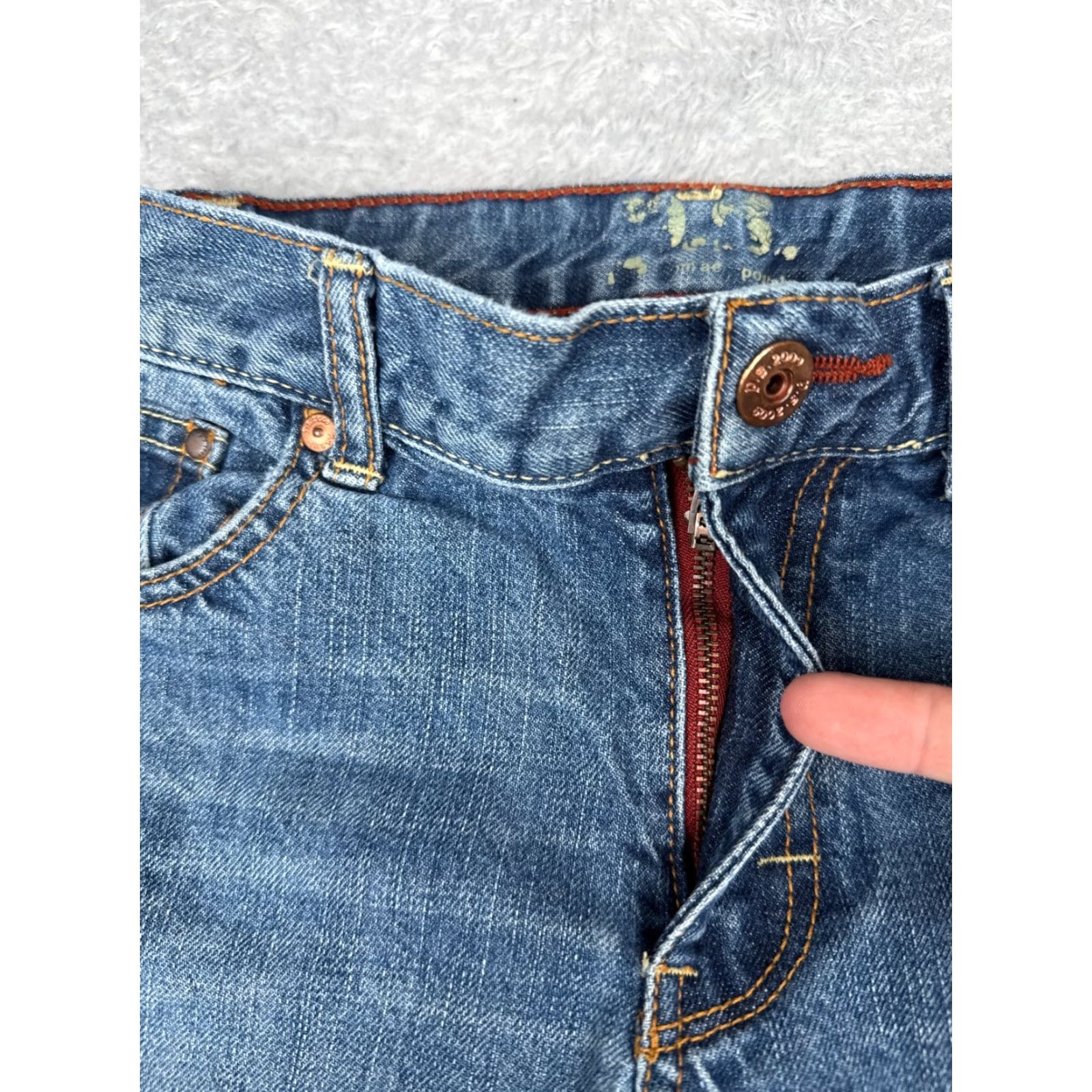 Vintage Aéropostale Jeans Womens Bootcut Denim 24x24 Blue 100% Cotton Low Rise 24in Inseam Distressed Elastic Waist Stretch Slim Regular Mens Womens Size 42" / US 20 - 5 Thumbnail