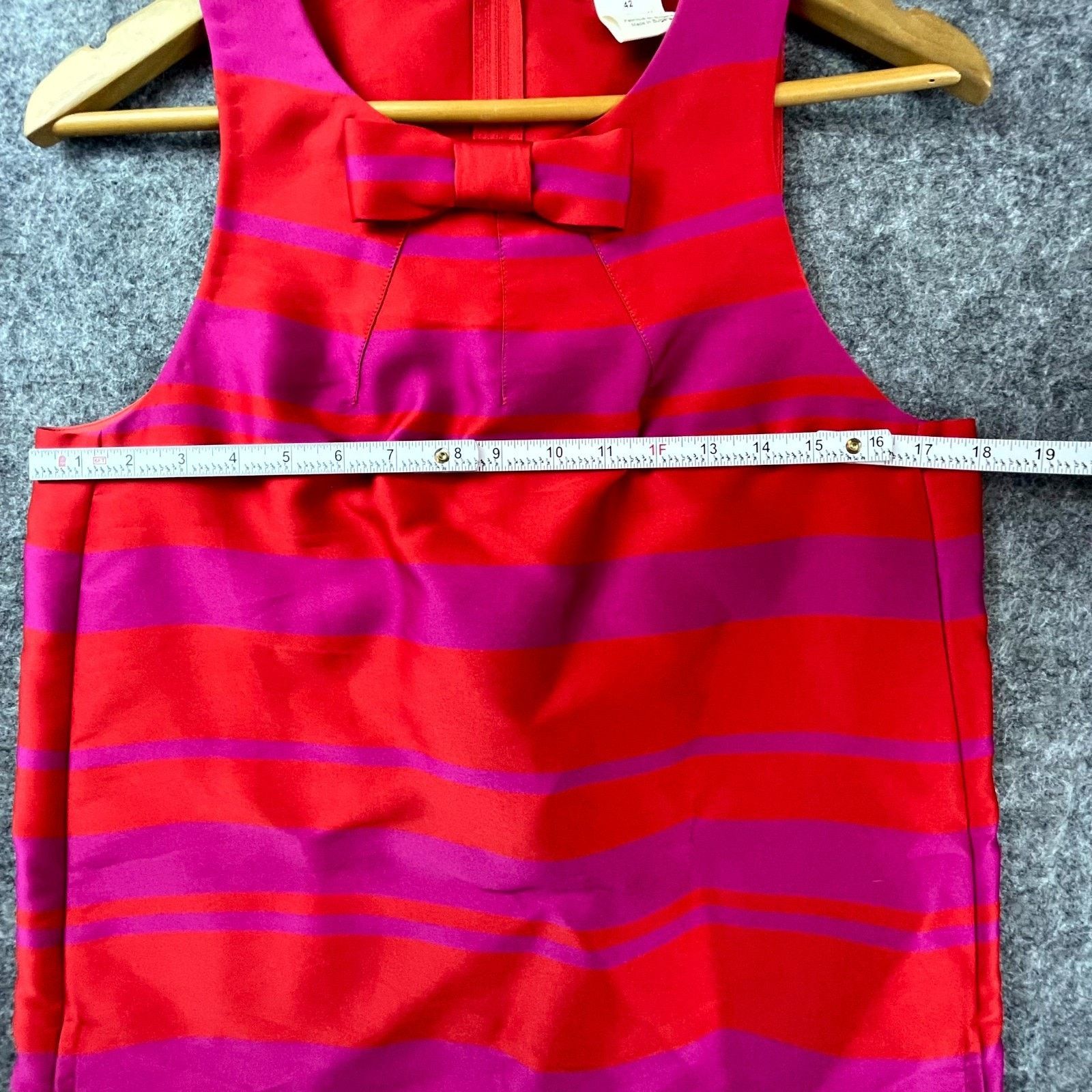 Sonia Rykiel Sonia Rykiel Dress 42 Red Purple Mod 60s Bow GoGo Vibrant Size M / US 6-8 / IT 42-44 - 6 Thumbnail
