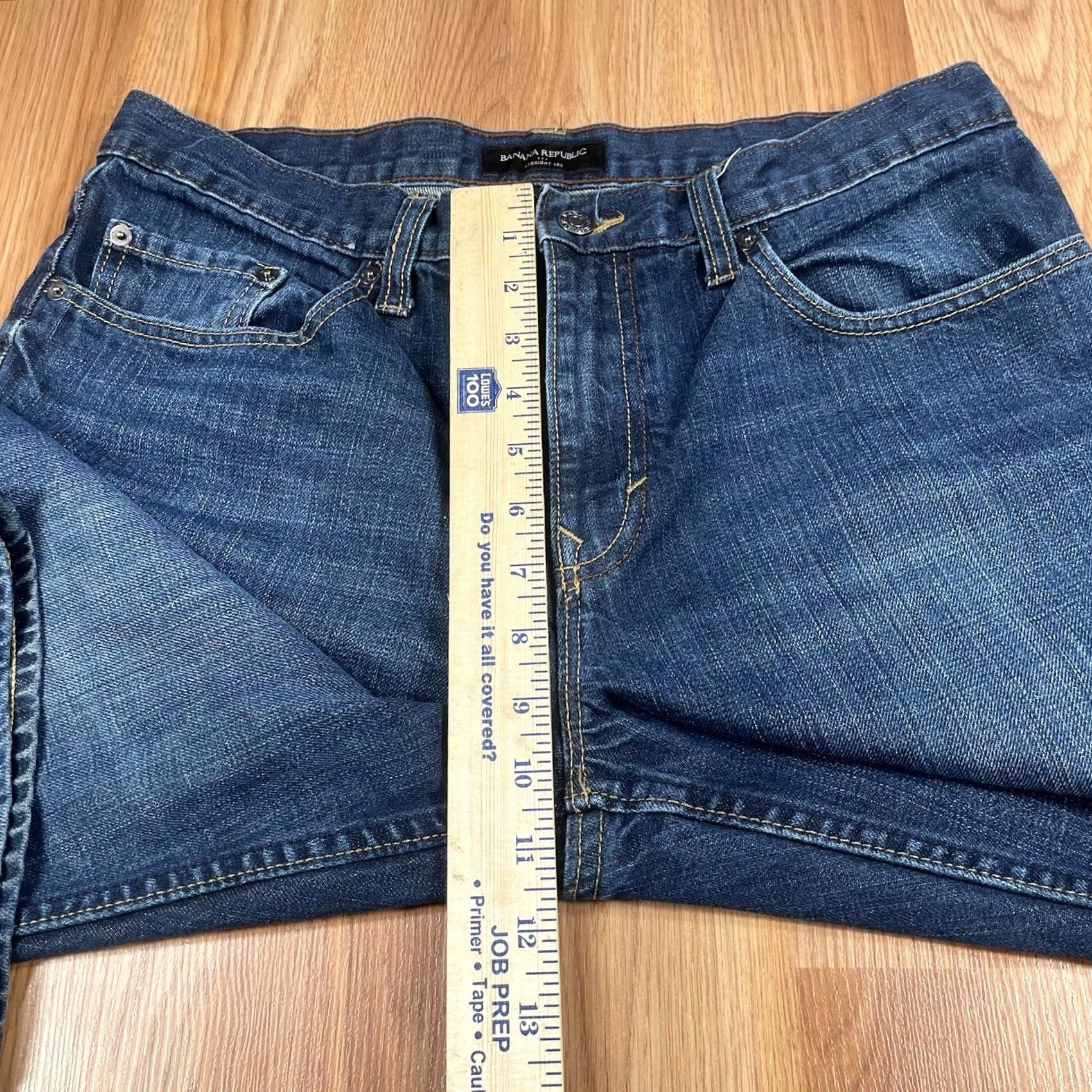 Banana Republic Banana Republic Jeans Mens Straight Leg Blue Denim Pants 100% Cotton 33Wx28L Size US 33 - 7 Thumbnail