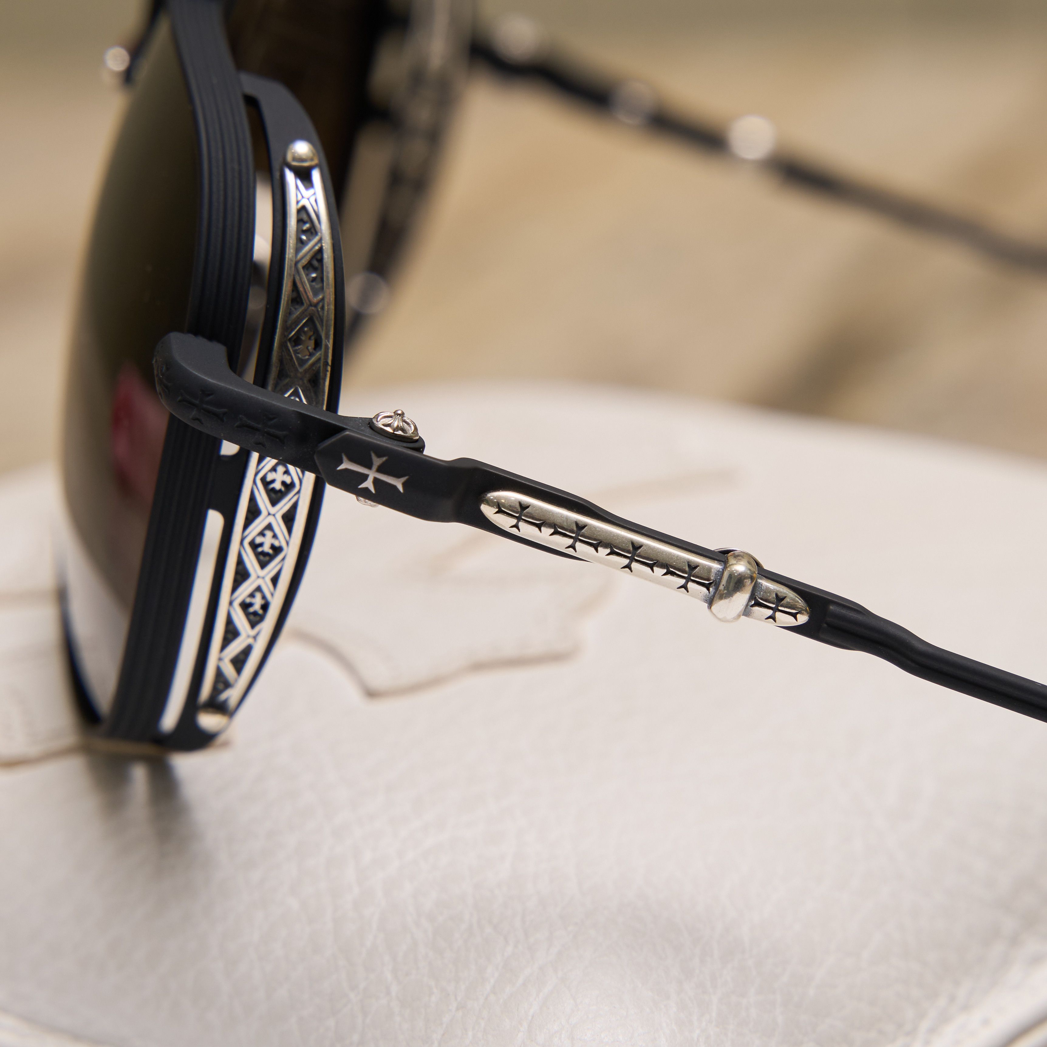 Chrome Hearts CHROME HEARTS BOXEDEN MATTE BLACK/SHINY SILVER Size ONE SIZE - 4 Thumbnail