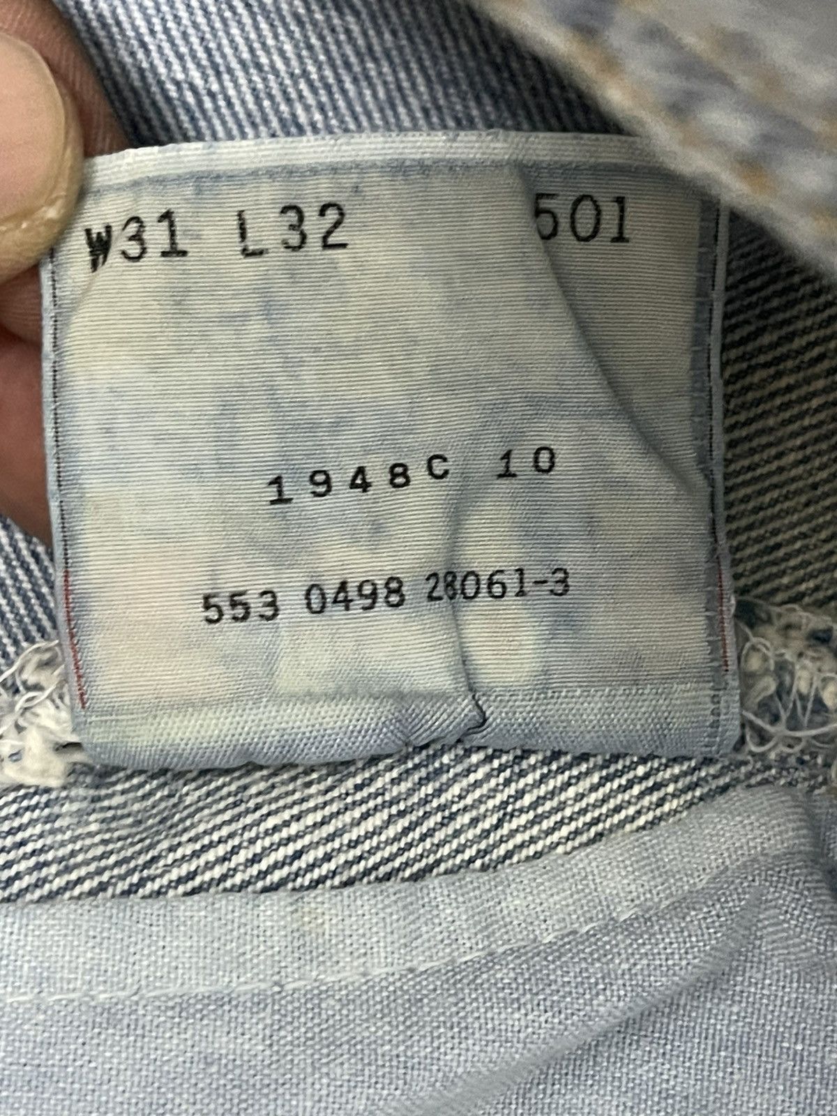 Levi's Vtg 1998 Levi’s 501 USA Painted Art Regular Straight 3🟦8 Size US 31 - 17 Thumbnail