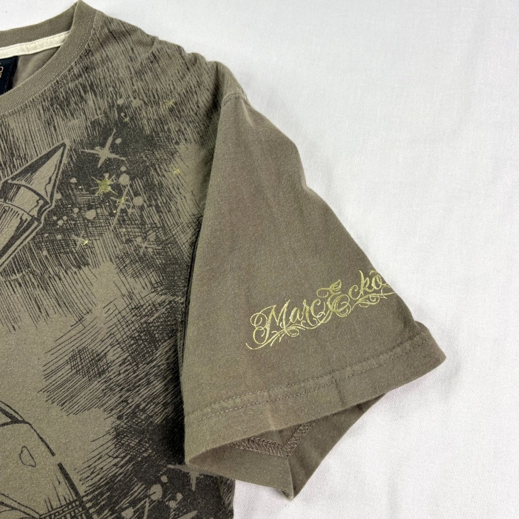 Star Wars VINTAGE Star Wars Marc Ecko Shirt Mens Large Green Boba Fett Graphic AOP Crew Neck Size US L / EU 52-54 / 3 - 3 Thumbnail