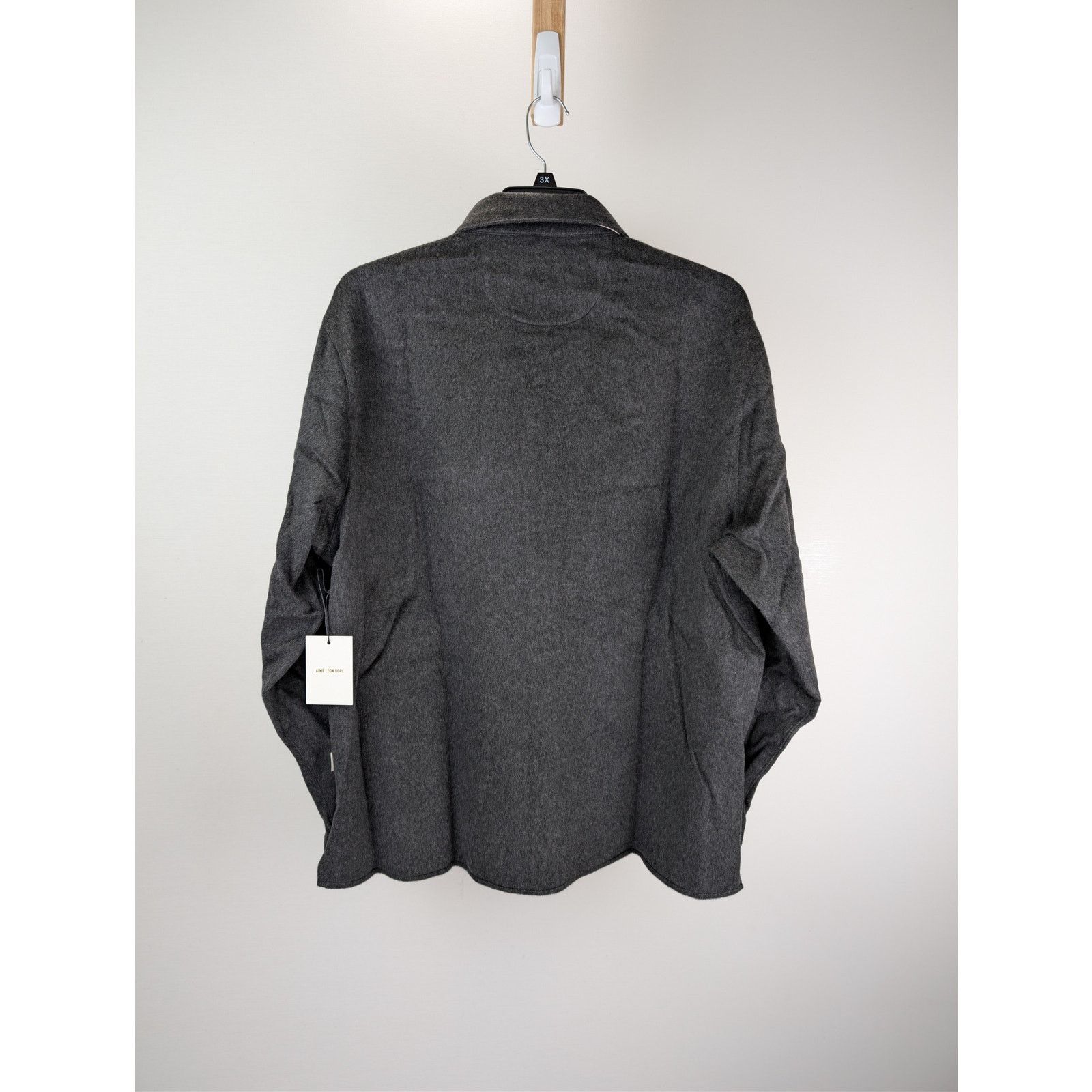 Aime Leon Dore o1rshd1 Cashmere Field Shirt in Graphite Size US XL / EU 56 / 4 - 15 Thumbnail