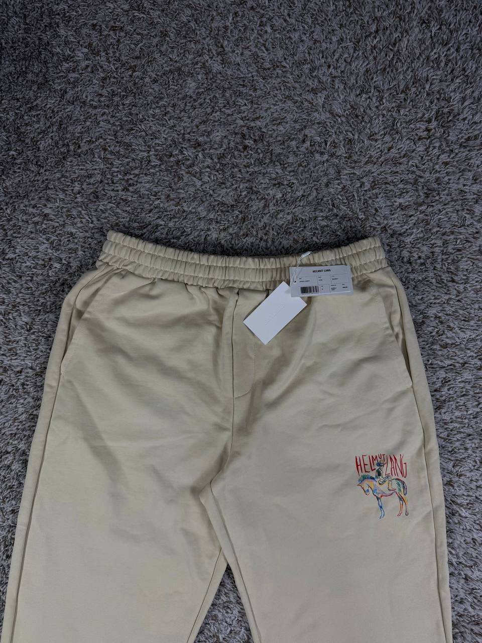 Helmut Lang NWT Helmut Lang Scribble Logo Jogger 'Stone' Size US 34 / EU 50 - 2 Thumbnail