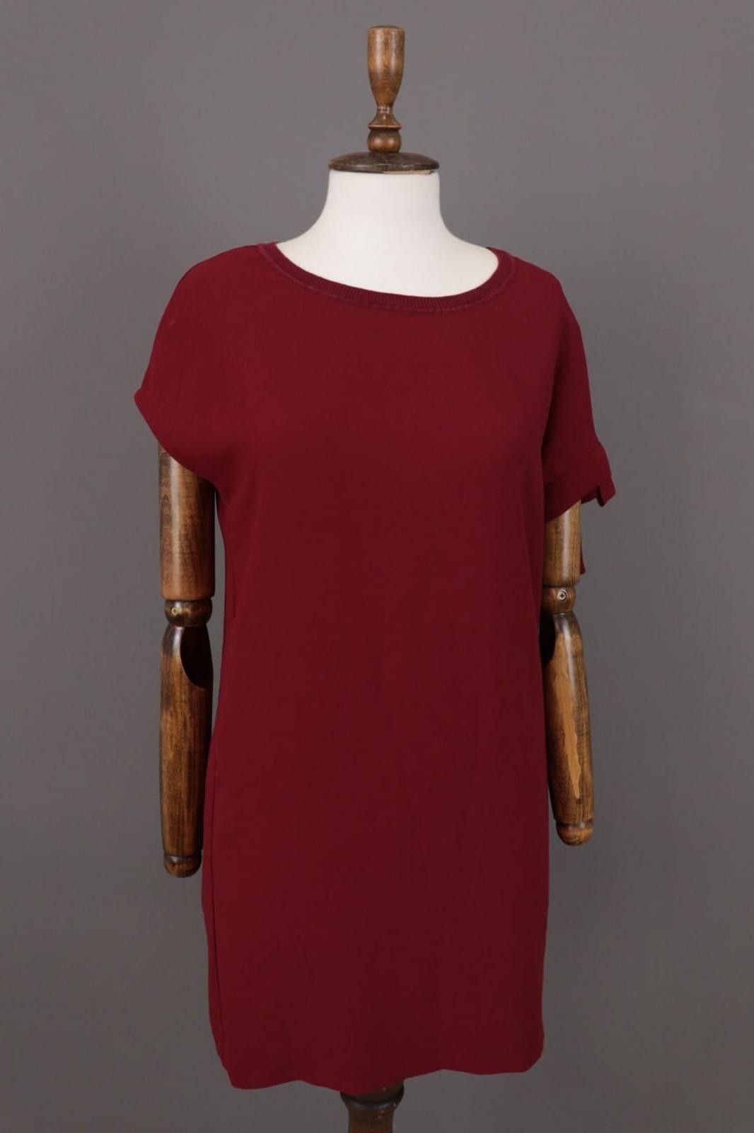 Cop Copine Red Short Sleeve Shift Summer Short Dress Size 36