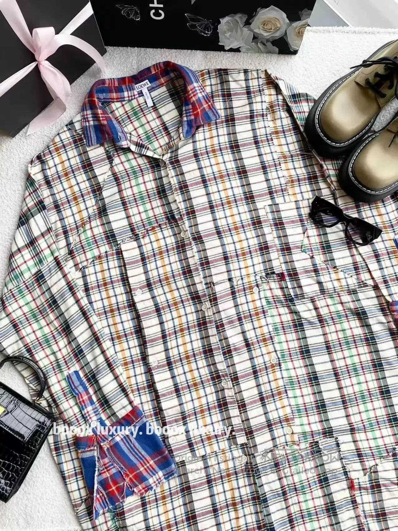 Loewe Loewe Colorful Plaid Shirt Long Coat. Size US M / EU 48-50 / 2 - 1 Thumbnail