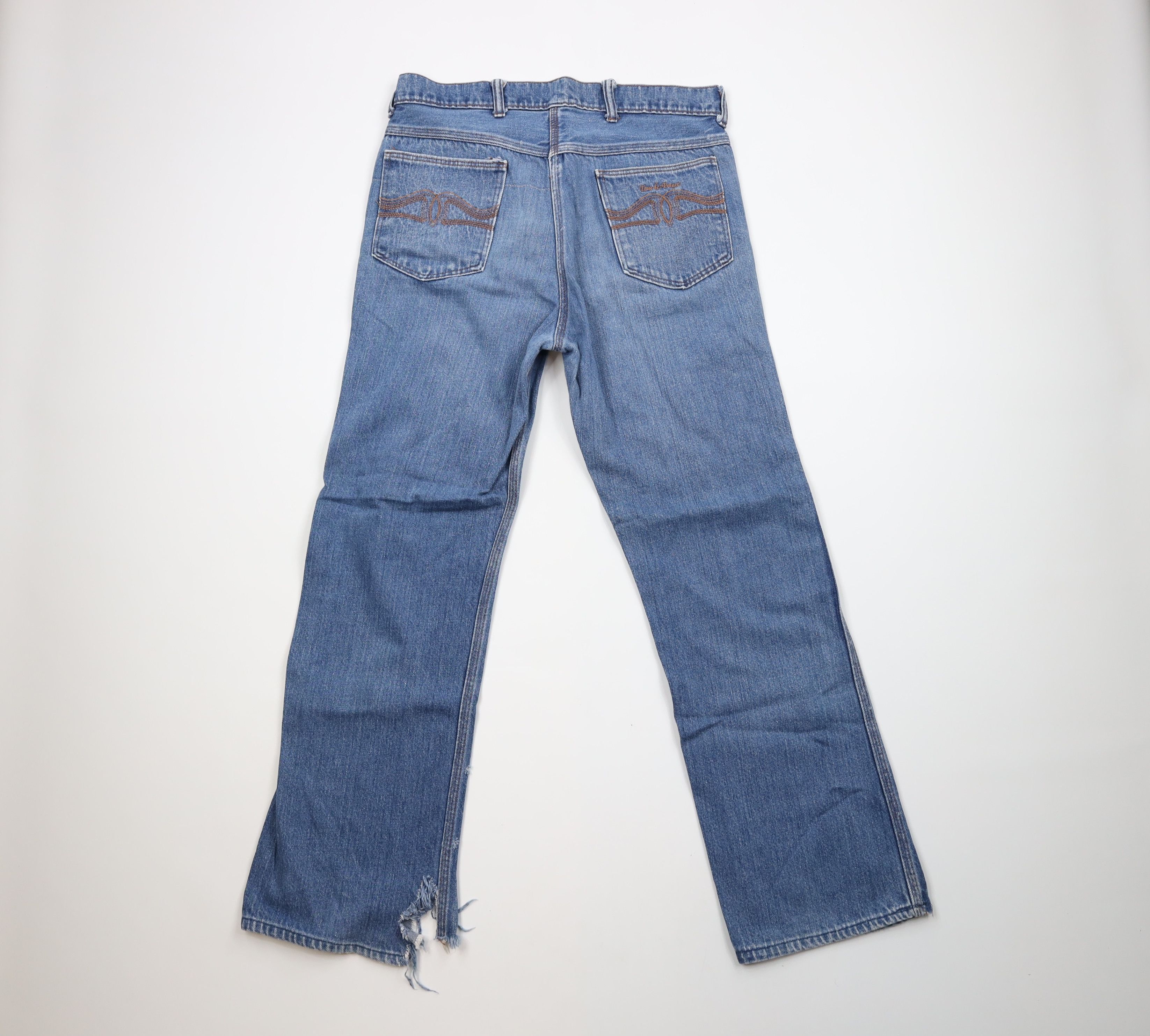 Vintage Vintage 70s Streetwear Wide Leg Bell Bottoms Jeans USA Size US 34 / EU 50 - 9 Thumbnail