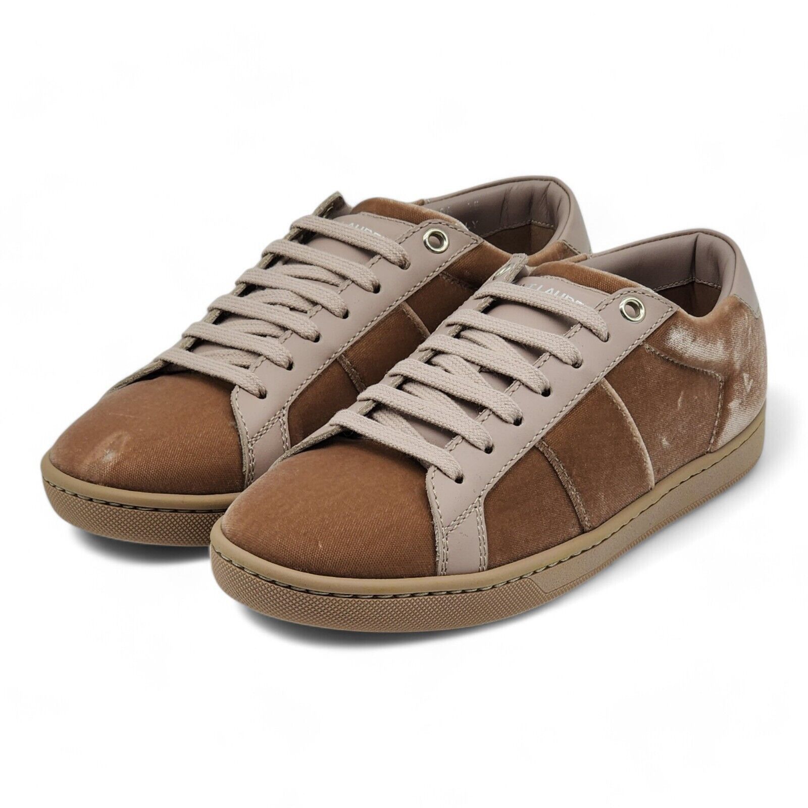 Saint Laurent Paris Court Classic Sneakers - Velvet - Pink 35 (5 US) $750 Size US 5 / IT 35 - 1 Thumbnail
