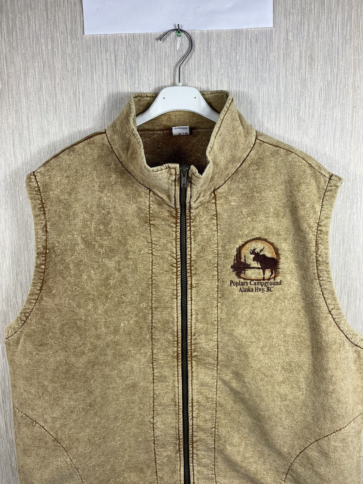 Vintage Vintage vest zip sweatshirt Poplars Campground Alaska moose Size US XL / EU 56 / 4 - 4 Thumbnail