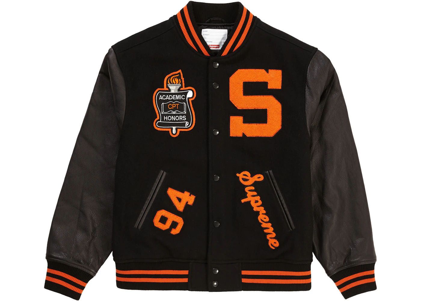 Supreme Team Varsity Jacket Black Size US L / EU 52-54 / 3 - 1 Thumbnail
