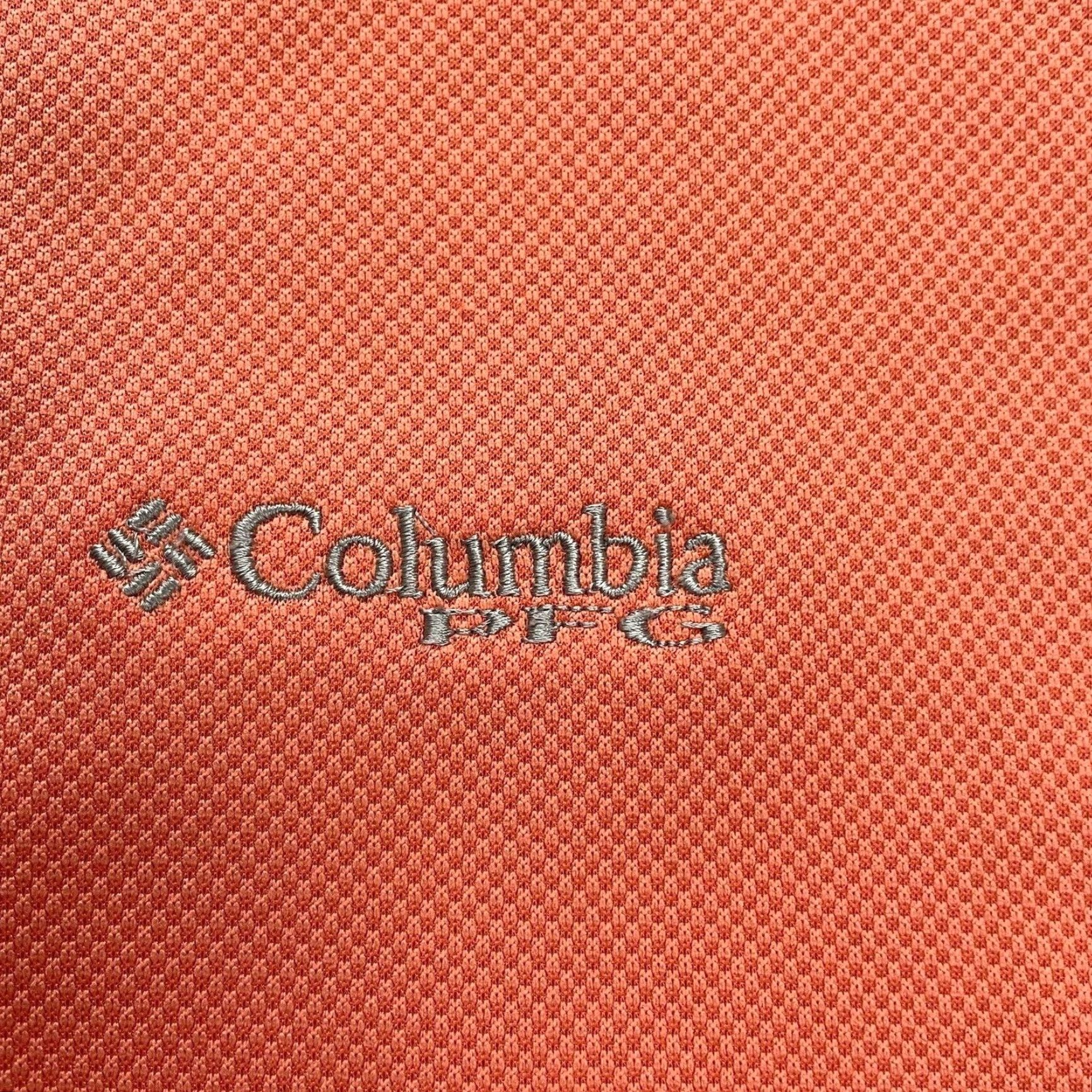 Vintage Columbia Polo Shirt Mens Large Orange PFG Omni-Shade Perfect Cast Shirt Short Sleeve Golf Casual Activewear Size US L / EU 52-54 / 3 - 5 Thumbnail
