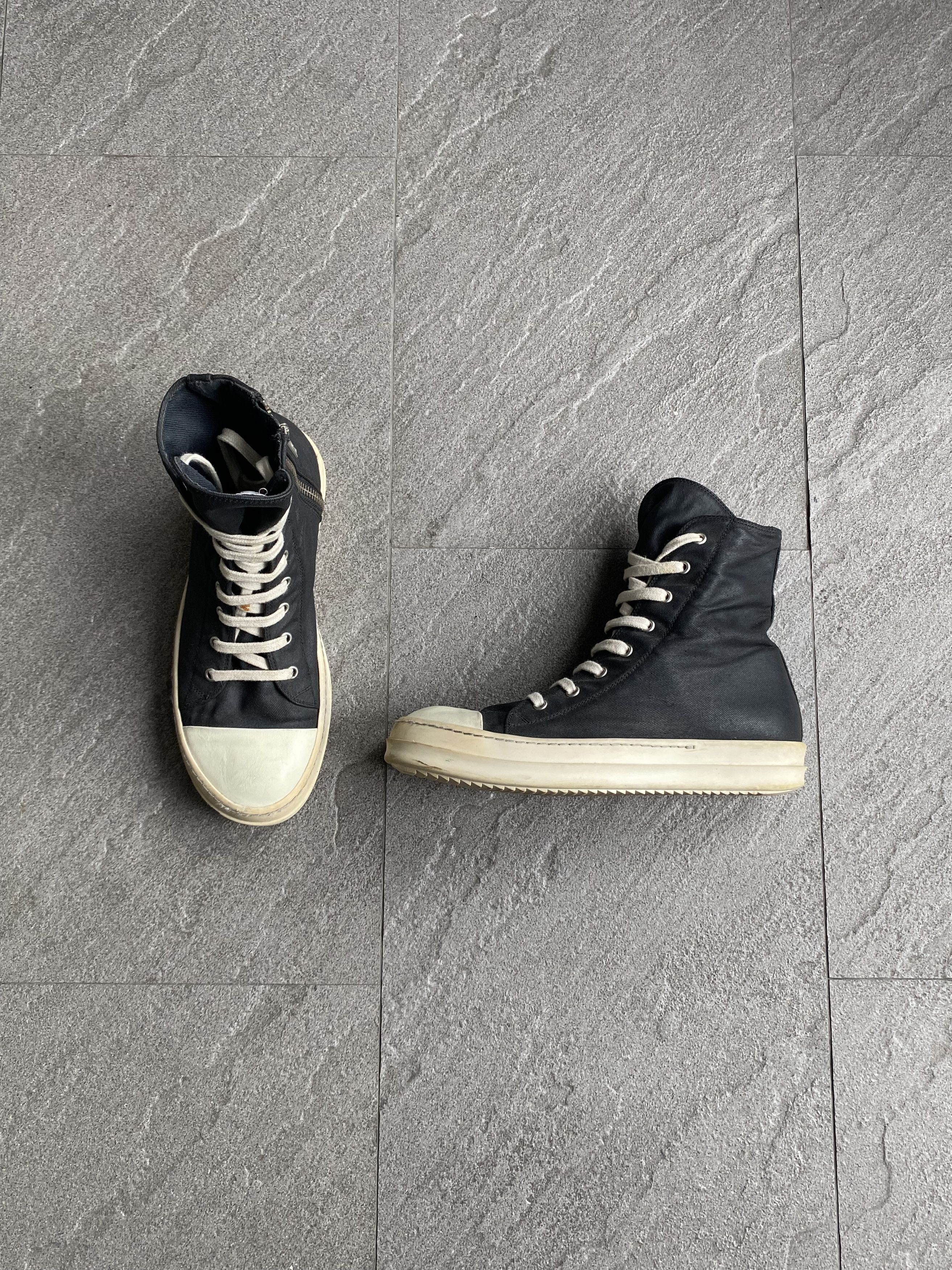 Rick Owens Drkshdw Rick Owens DRKSHDW Ramones black canvas Size US 7 / EU 40 - 10 Thumbnail