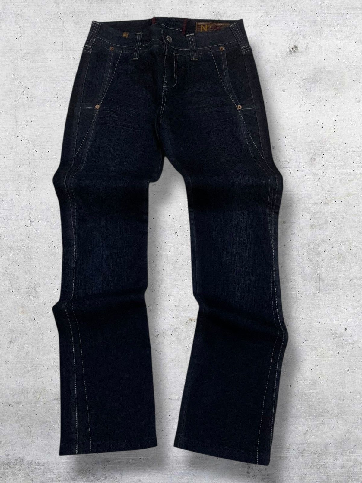Notify VINTAGE NOTIFY CRAFTED JAPAN DESIGNER OG FLARED INDIGO DENIM Size US 28 / EU 44 - 1 Thumbnail