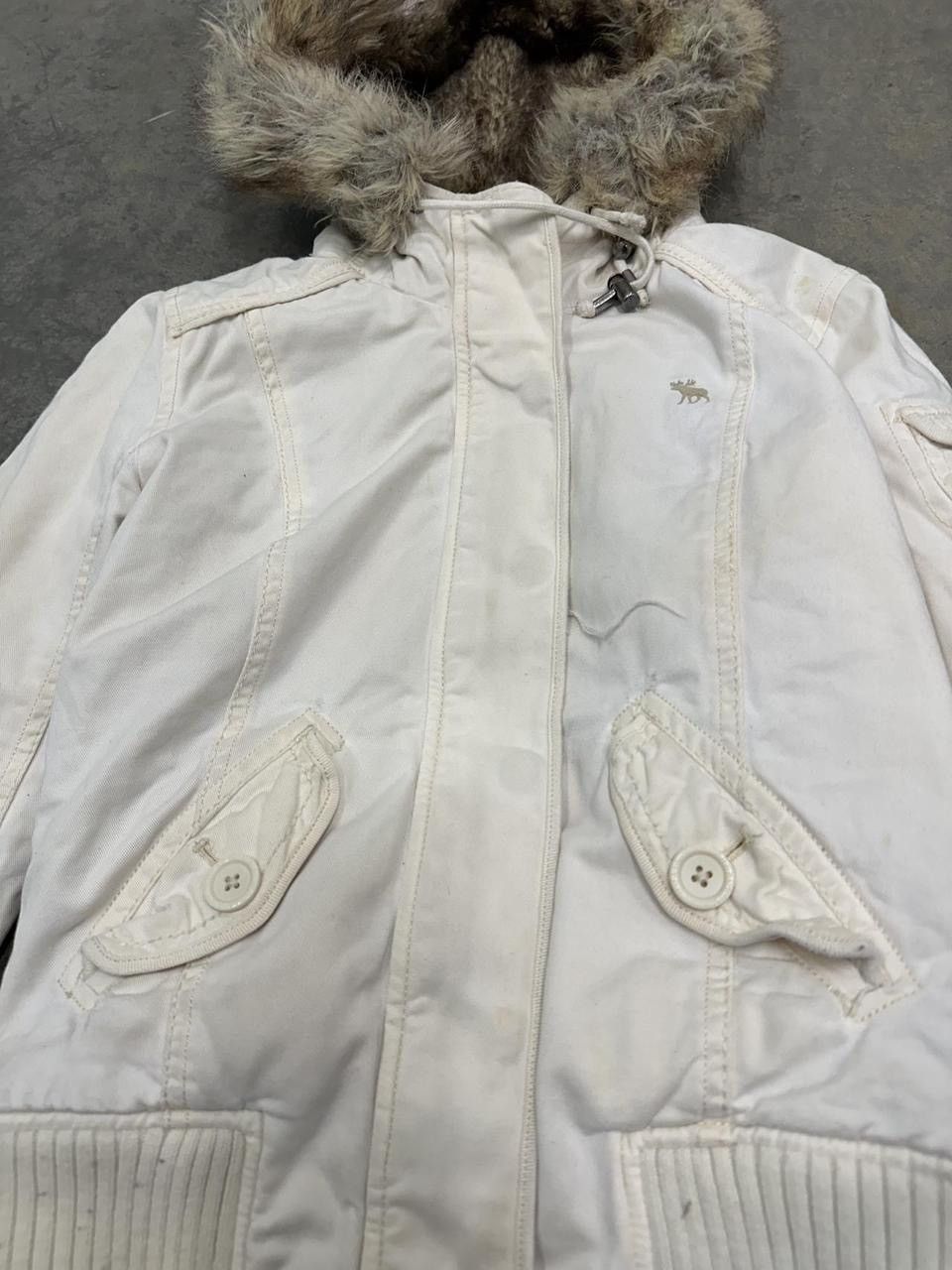 Abercrombie & Fitch GRAIL Abercrombie Cream Fur Lined Hoodie Size Small Size US S / EU 44-46 / 1 - 3 Thumbnail