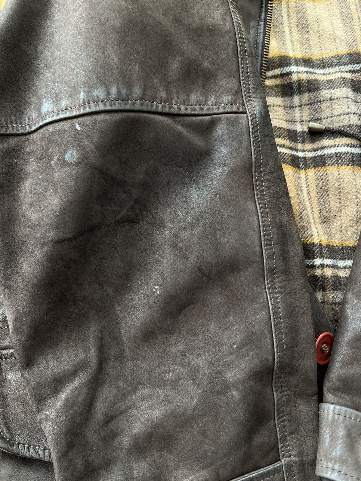 Chevignon Vintage 90s Chevignon Faded Heavy Leather Jacket Size US L / EU 52-54 / 3 - 12 Thumbnail