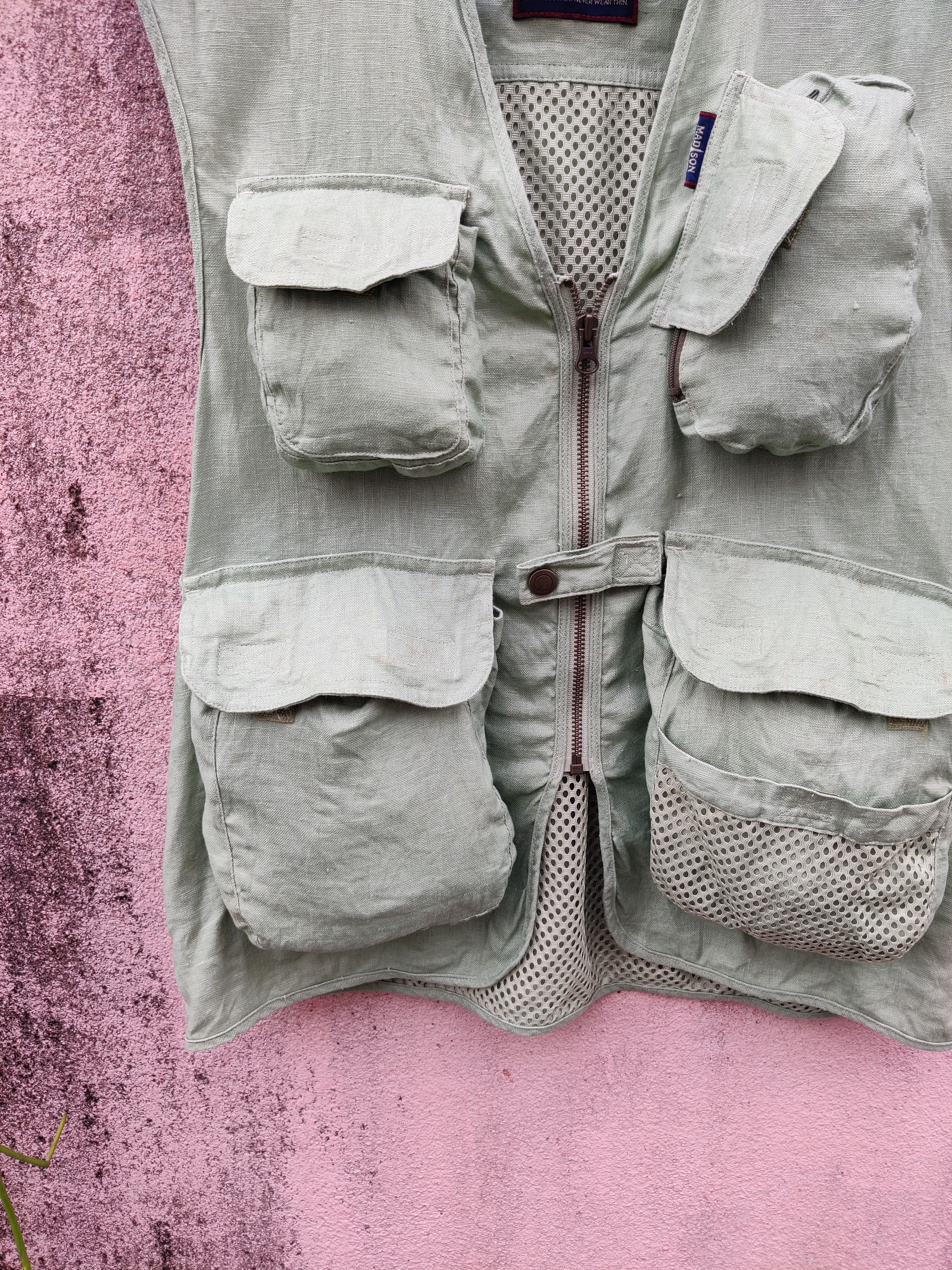 Japanese Brand Vintage Madison Walker Tactical Fish Net Vest Jacket Size US L / EU 52-54 / 3 - 4 Thumbnail