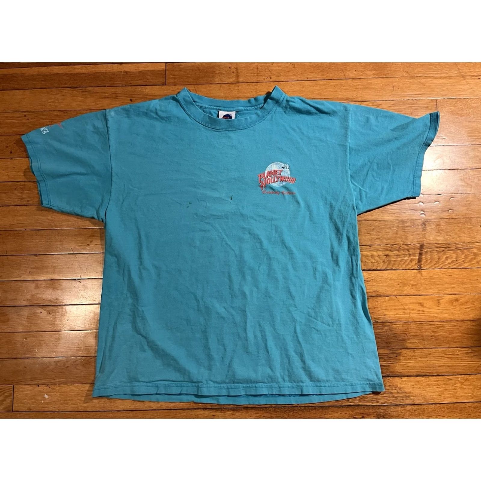 Planet Hollywood VINTAGE Planet Hollywood Inner City Shirts Men XL Blue Arnold Schwarzenegger 1991 90s City Retro Graphic Print Logo T-Shirt Mens XL Blue Size US XL / EU 56 / 4 - 2 Thumbnail