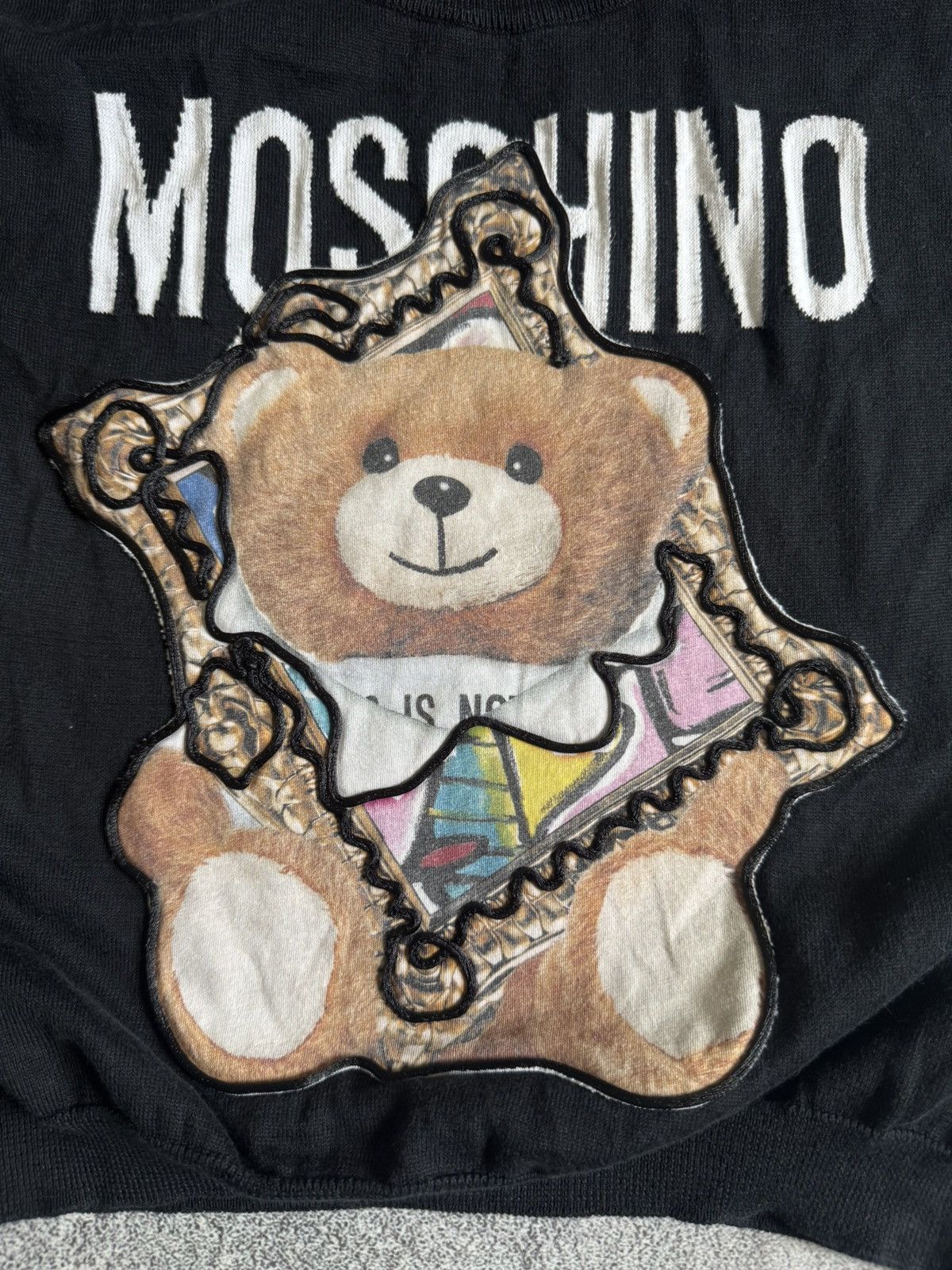 Moschino Mischino I42/D36/F38/USA8 big logo bear 🐻 knitwear vest Size M / US 6-8 / IT 42-44 - 7 Thumbnail