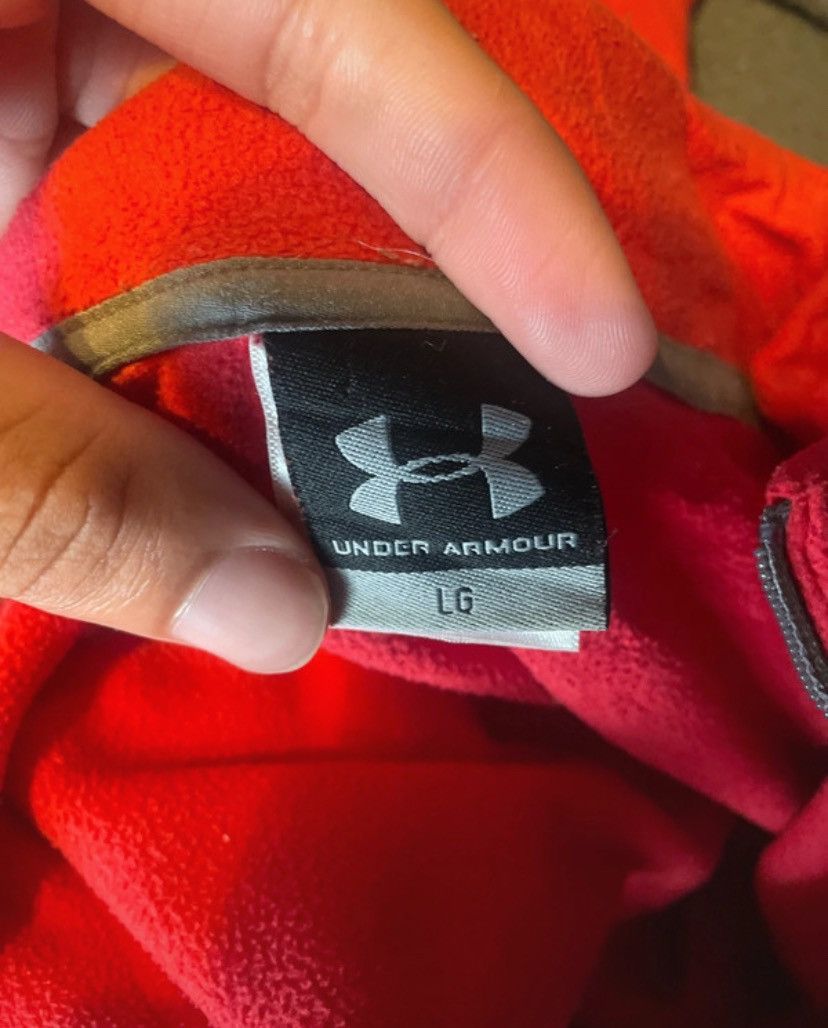 Under Armour Red Under Armour Fleece Sweater Size US L / EU 52-54 / 3 - 3 Thumbnail
