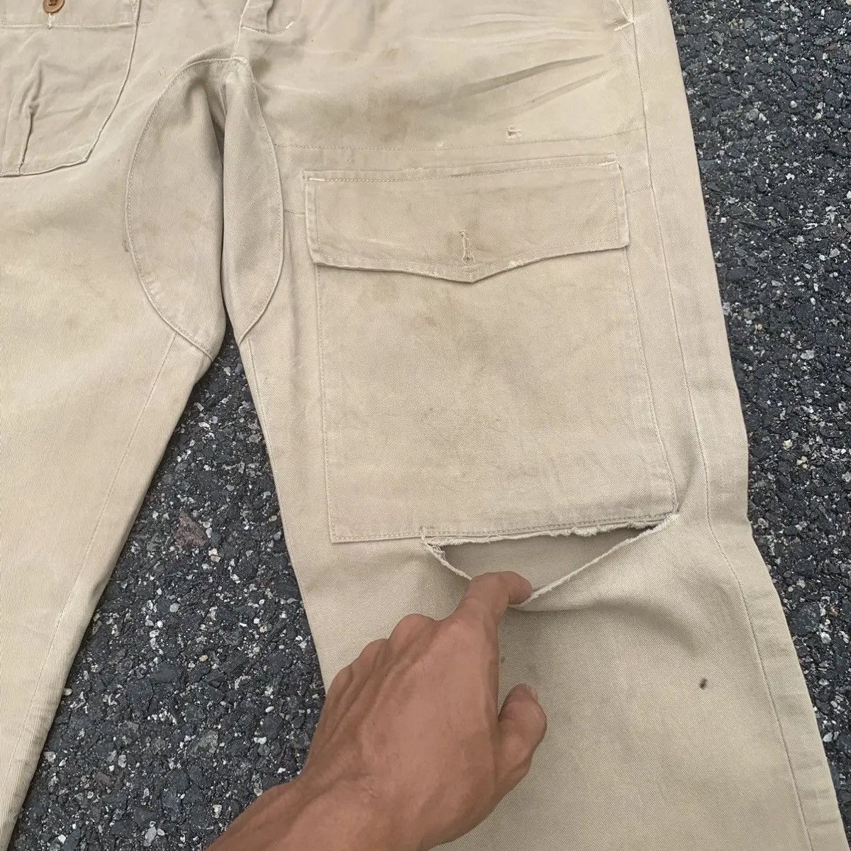 Polo Ralph Lauren RALPH LAUREN 36x33 Trousers Faded Distressed Pants Size US 36 / EU 52 - 4 Thumbnail