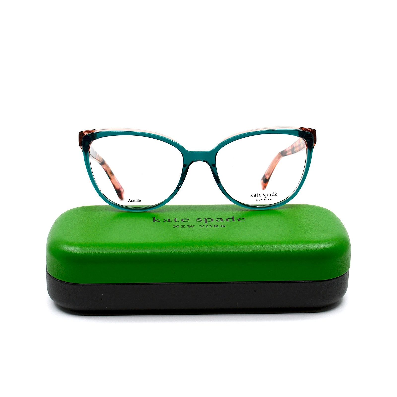 Kate Spade NEW KATE SPADE LUCINDA/G IWB GREEN PINK EYEGLASSES FRAME Size ONE SIZE - 5 Thumbnail