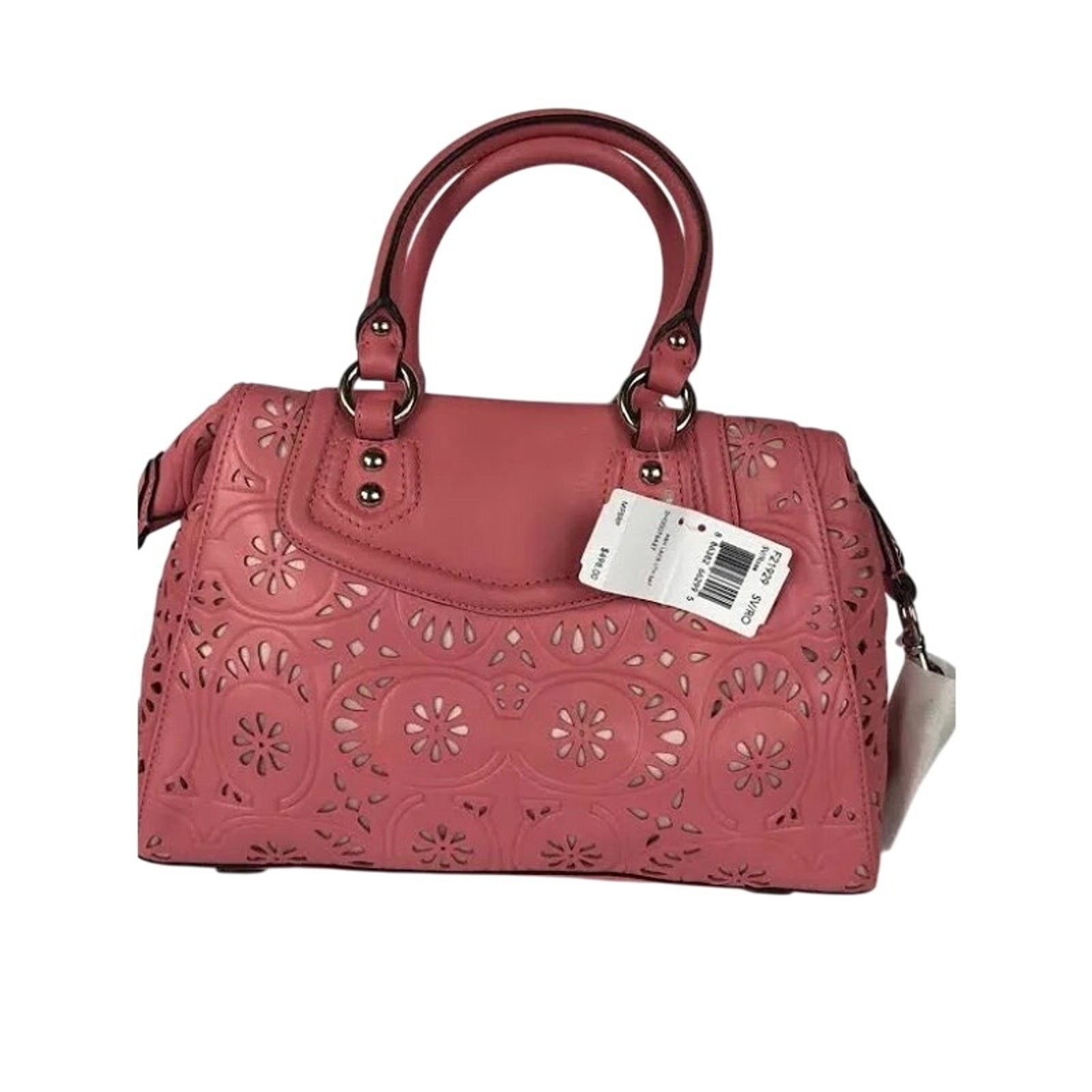 Coach Coach Leather Lace Eyelet Ashley Carryall Purse Pink NWT Size ONE SIZE - 10 Thumbnail