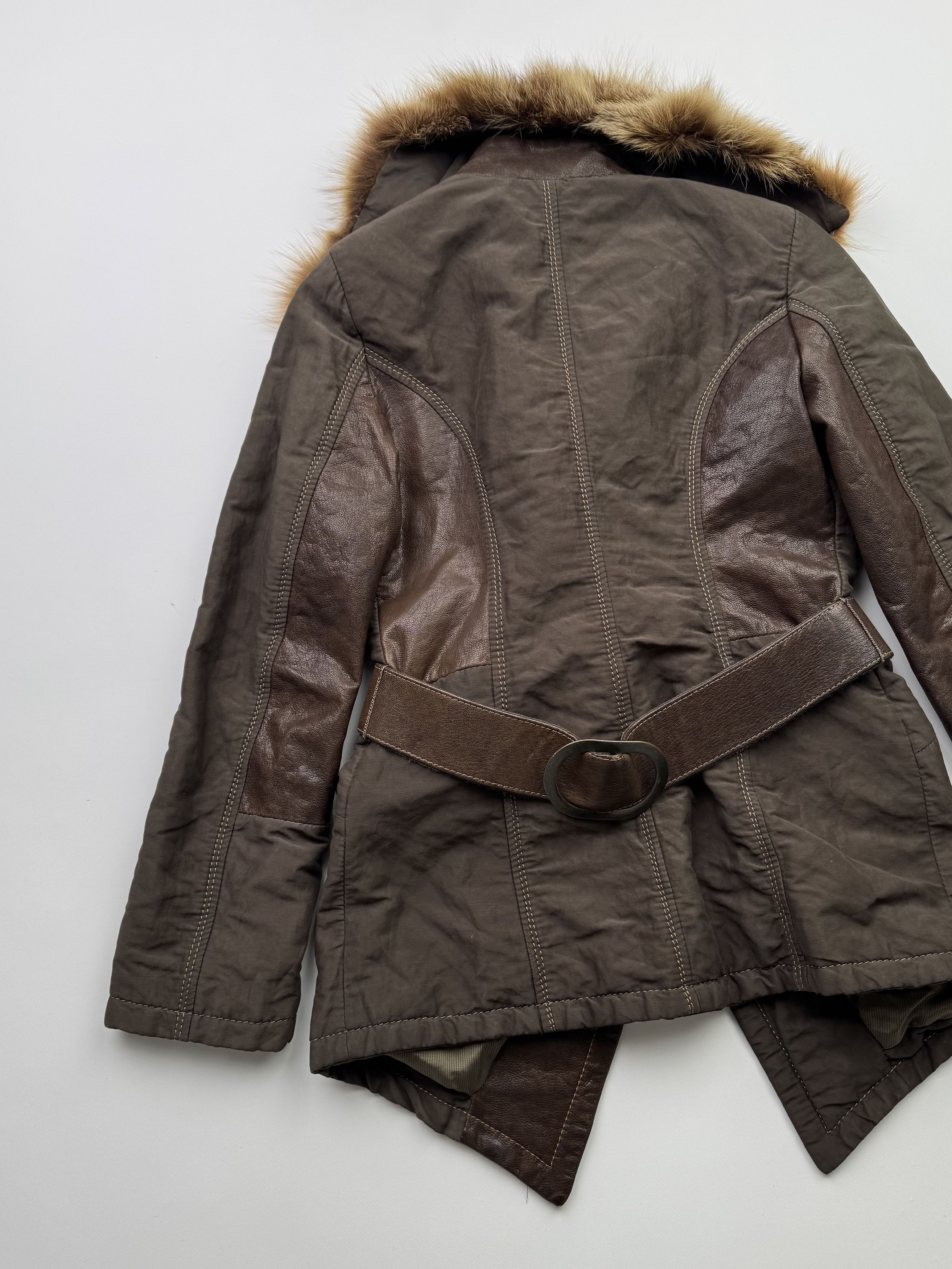 Vintage Vintage Jacket With Fur Neck Leather Details B295(V154)E2 Size M / US 6-8 / IT 42-44 - 9 Thumbnail