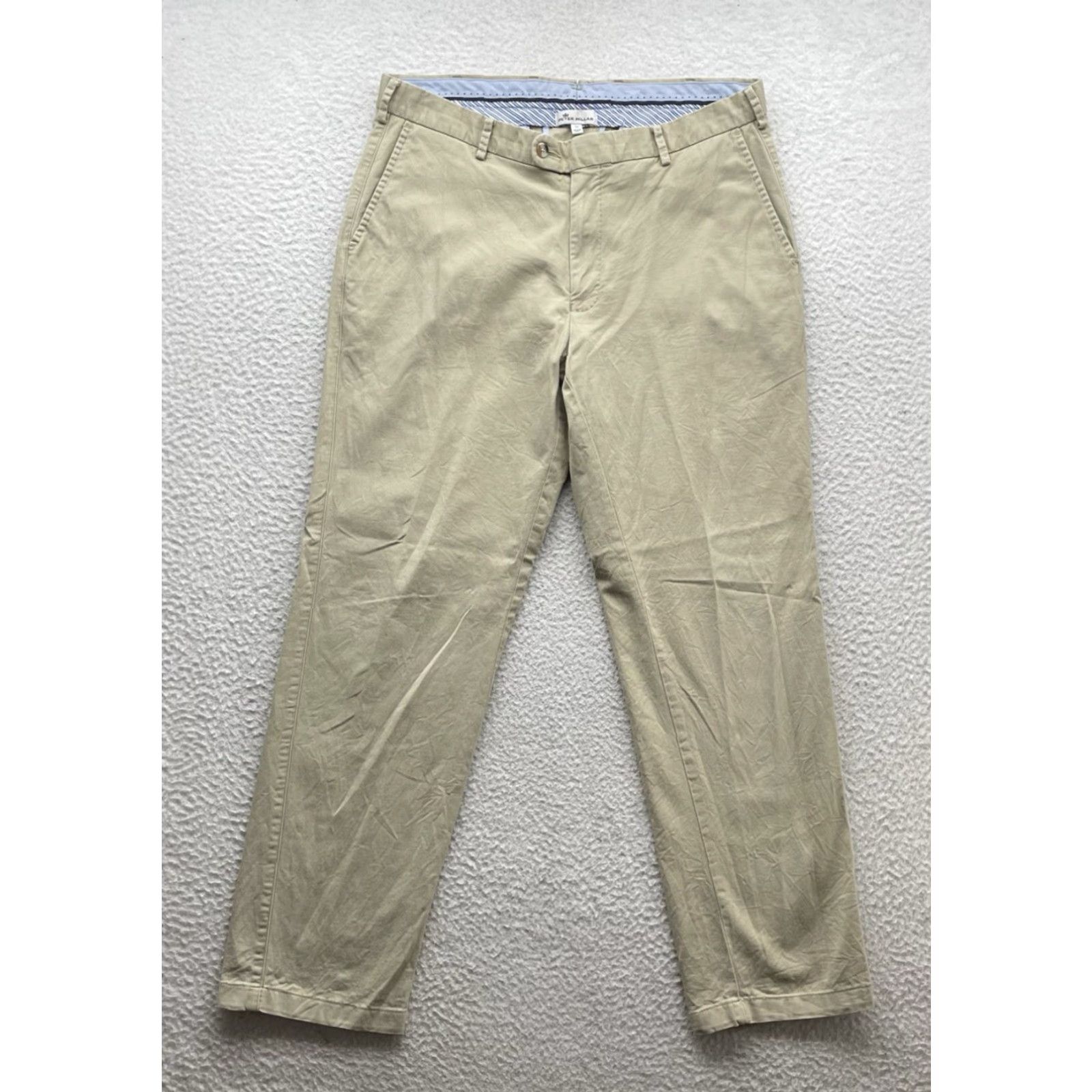 Peter Millar Peter Millar Chino Pants Mens 34x29.5 Pima Cotton Blend Stretch Golf Beige Khaki Size US 34 / EU 50 - 3 Thumbnail