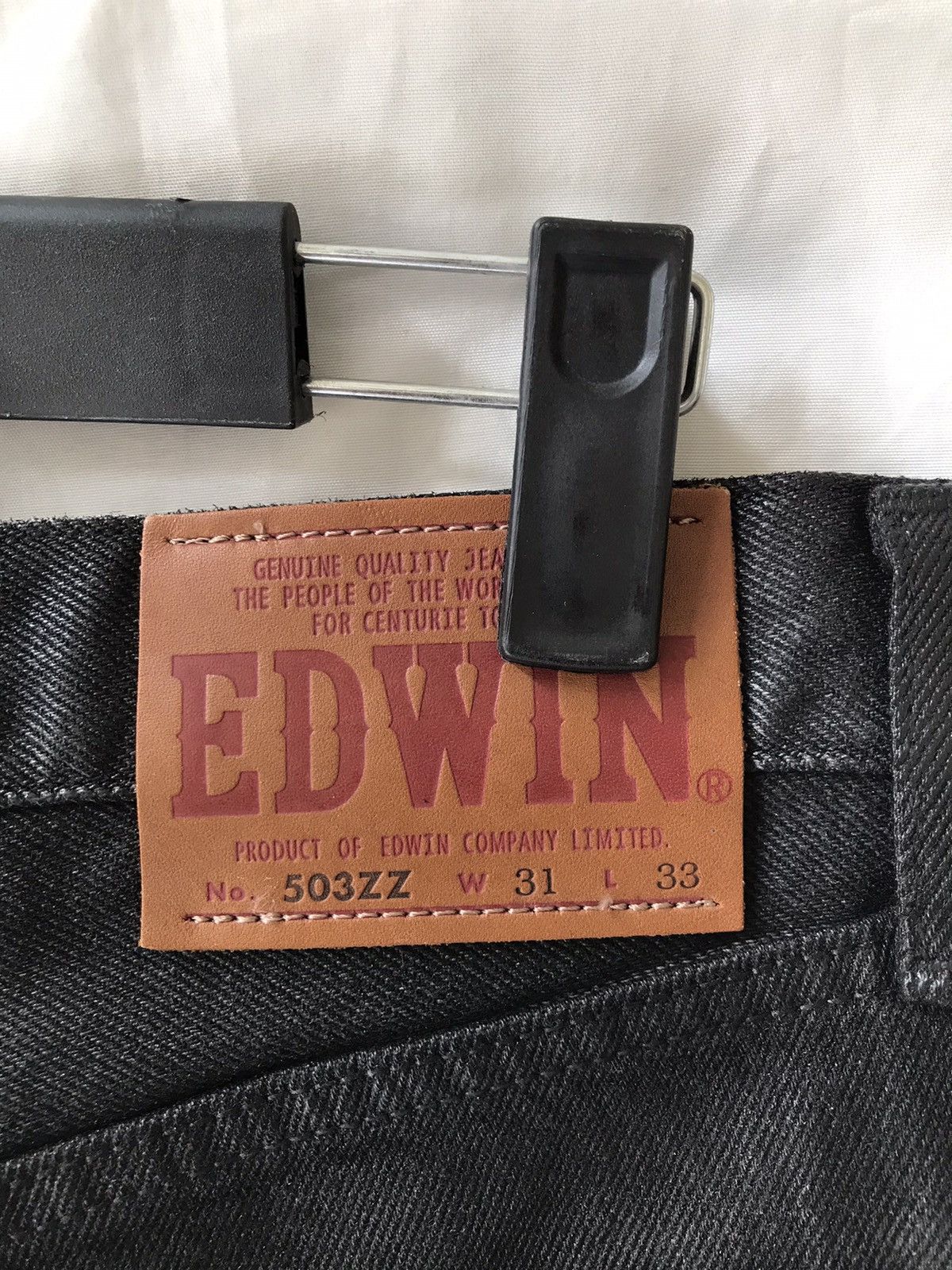 Edwin Edwin Black waxed Jeans Size US 31 - 5 Thumbnail