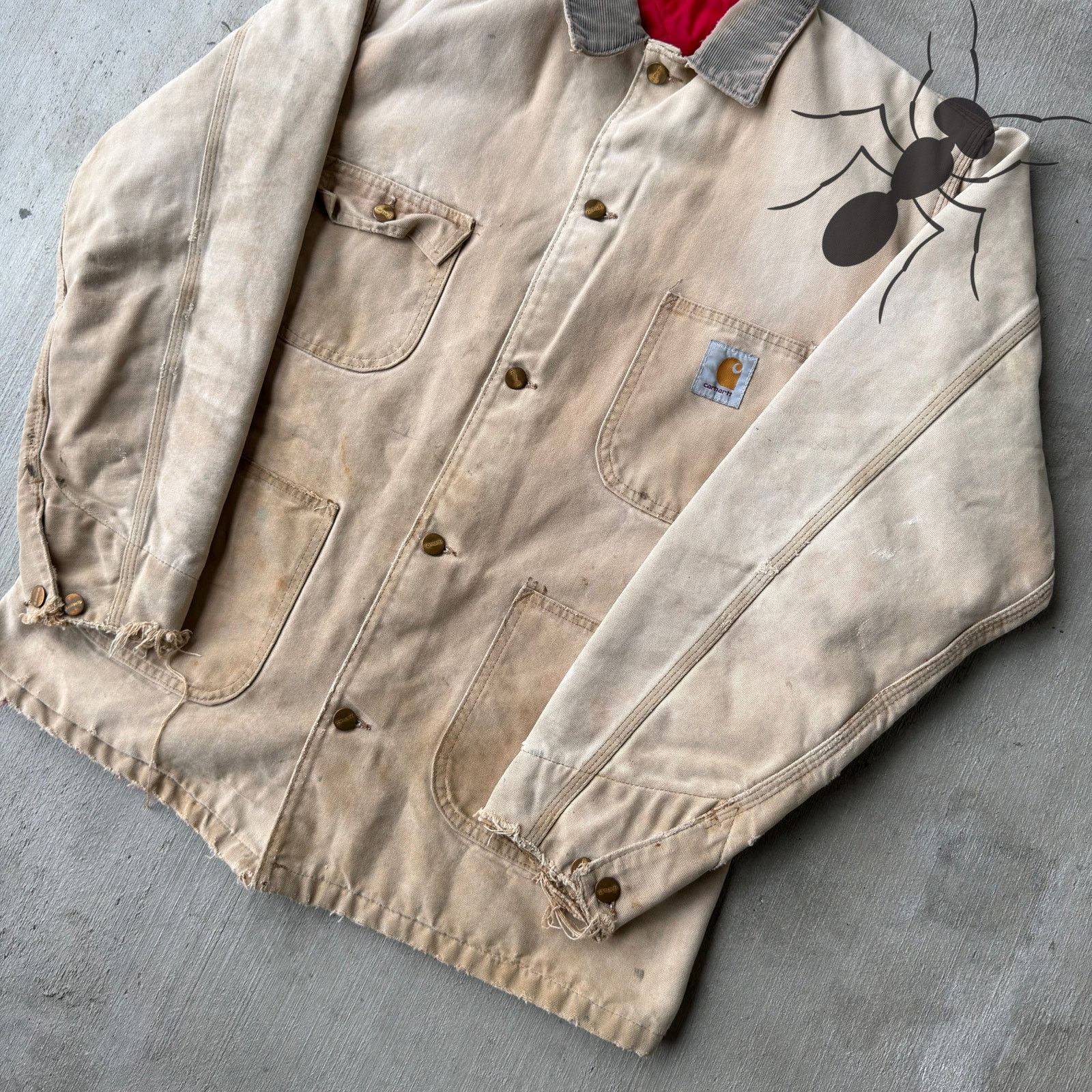 Carhartt × Vintage Carhartt faded brown button up chore work wear jacket Size US M / EU 48-50 / 2 - 4 Thumbnail