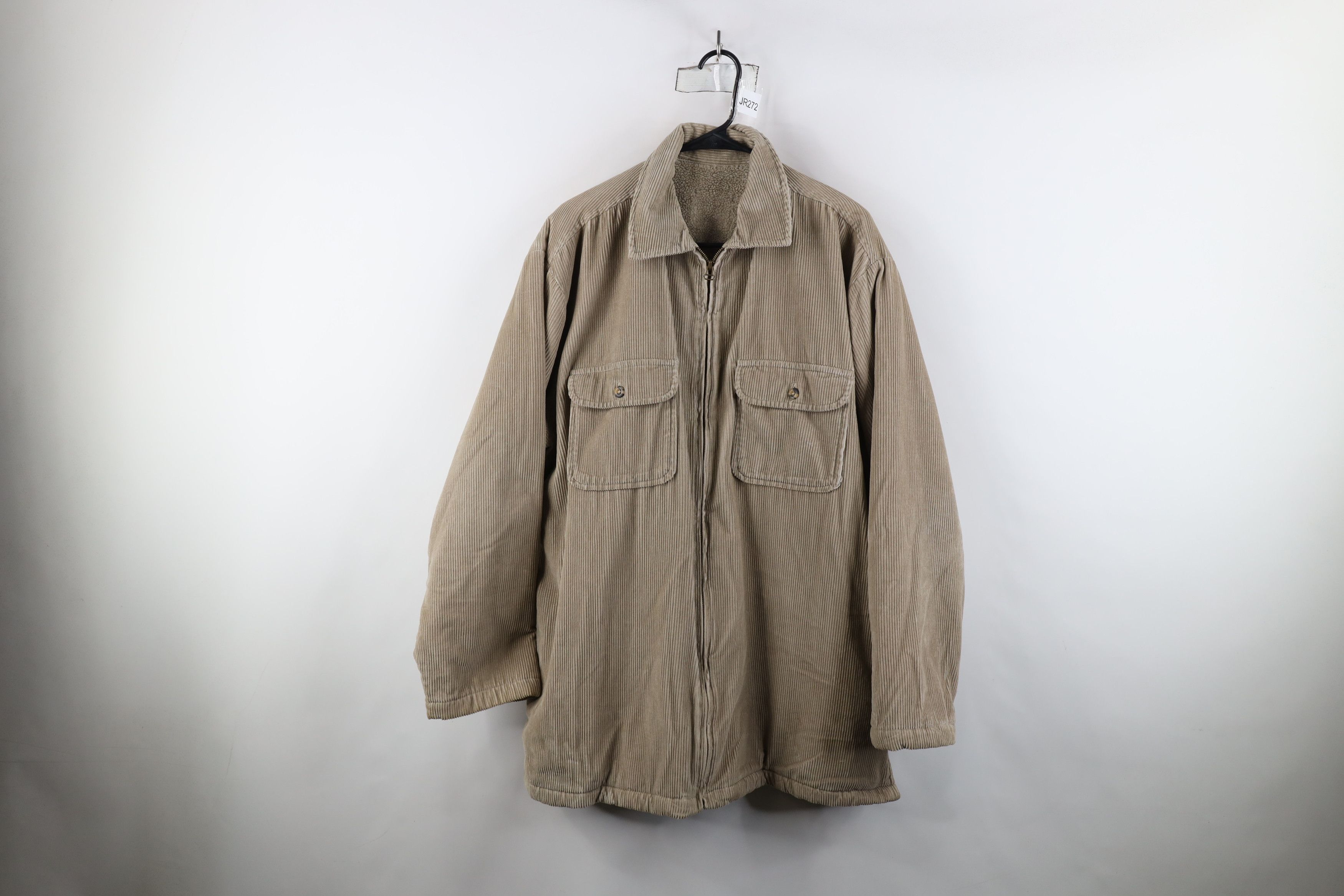 Vintage Vintage 90s Streetwear Lined Corduroy Shirt Jacket Jac Shirt Size US XXL / EU 58 / 5 - 1 Thumbnail