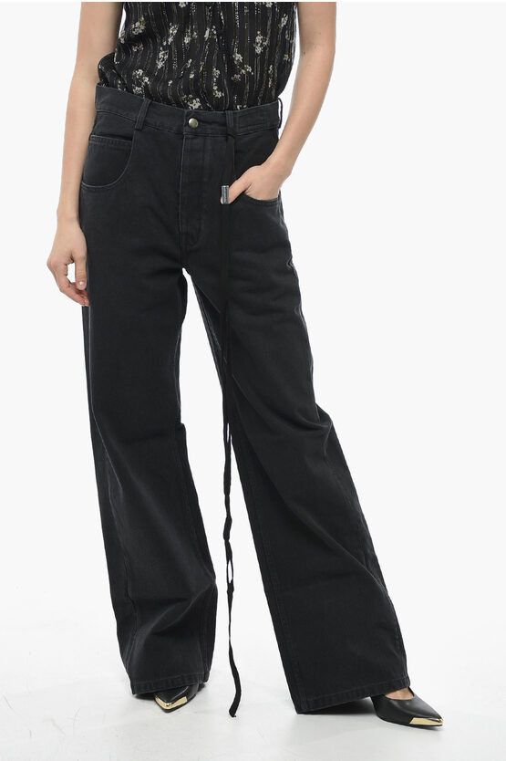 image of Ann Demeulemeester Straight Fit Comfort Jeans in Grey, Women's (Size 26)