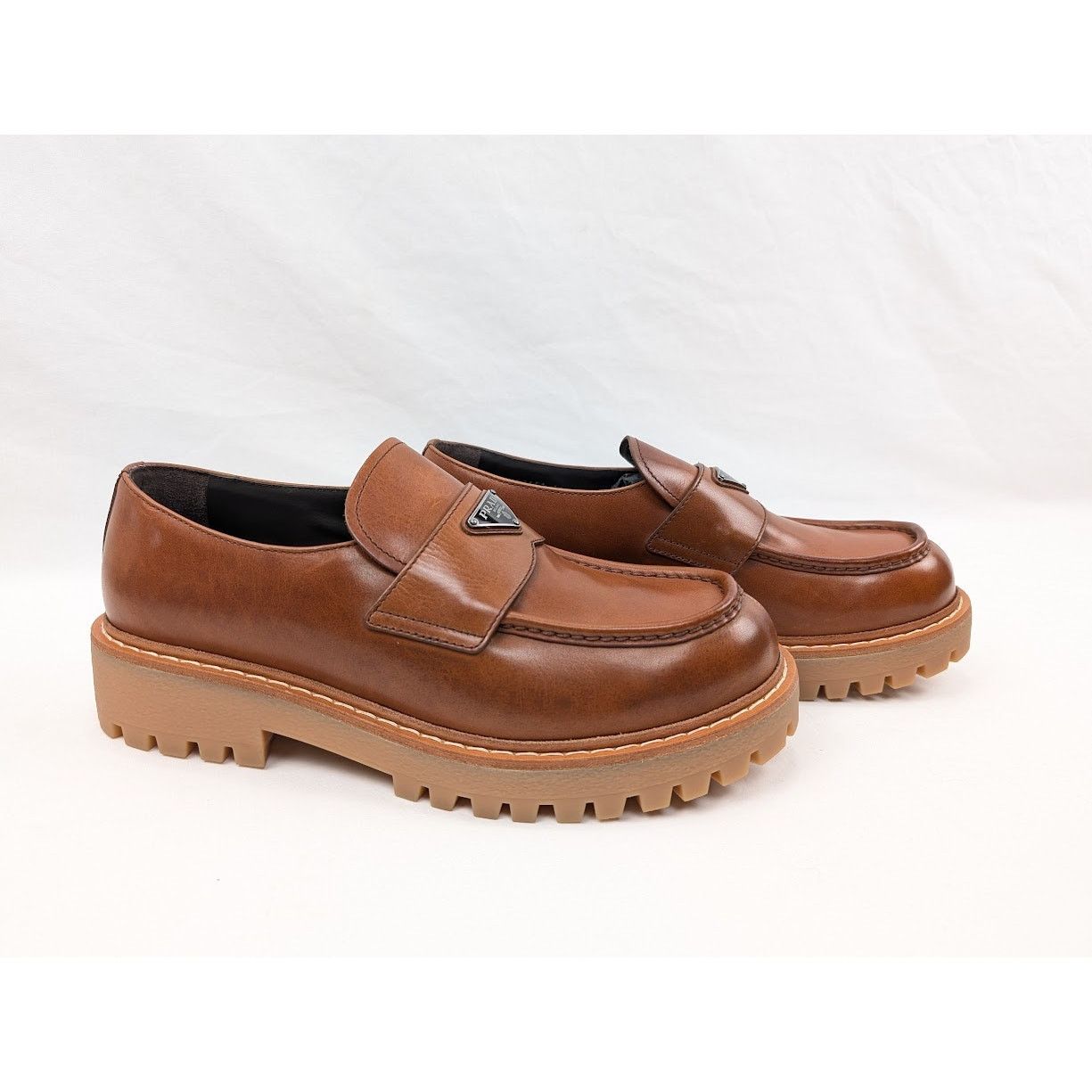 Prada o1rshd1 Calzature Uomo Shoes in Cognac Size US 12 / EU 45 - 11 Thumbnail
