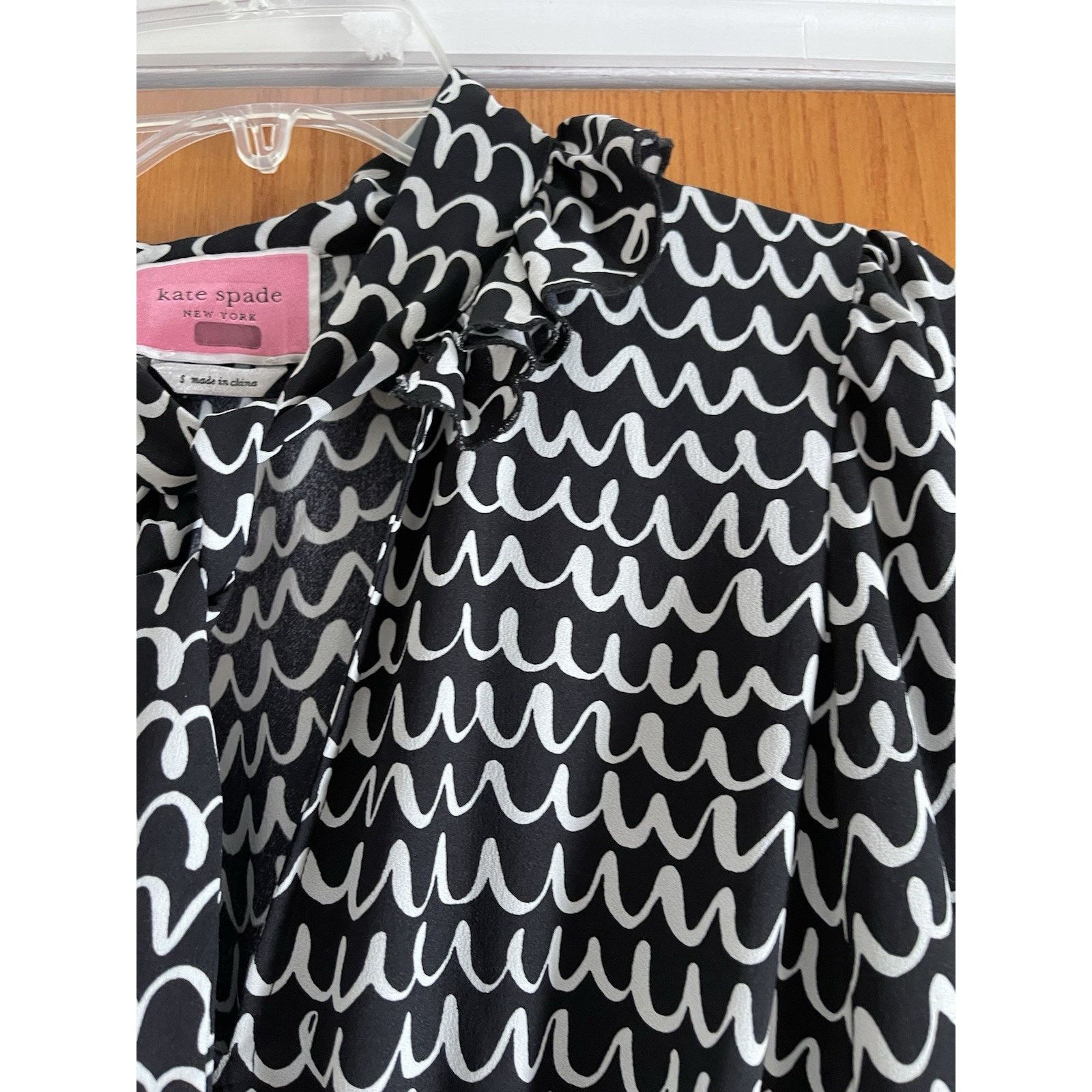 Kate Spade Kate Spade Women's Black Pop Scallop Crepe Mini Dress S $348 Size S / US 4 / IT 40 - 6 Thumbnail