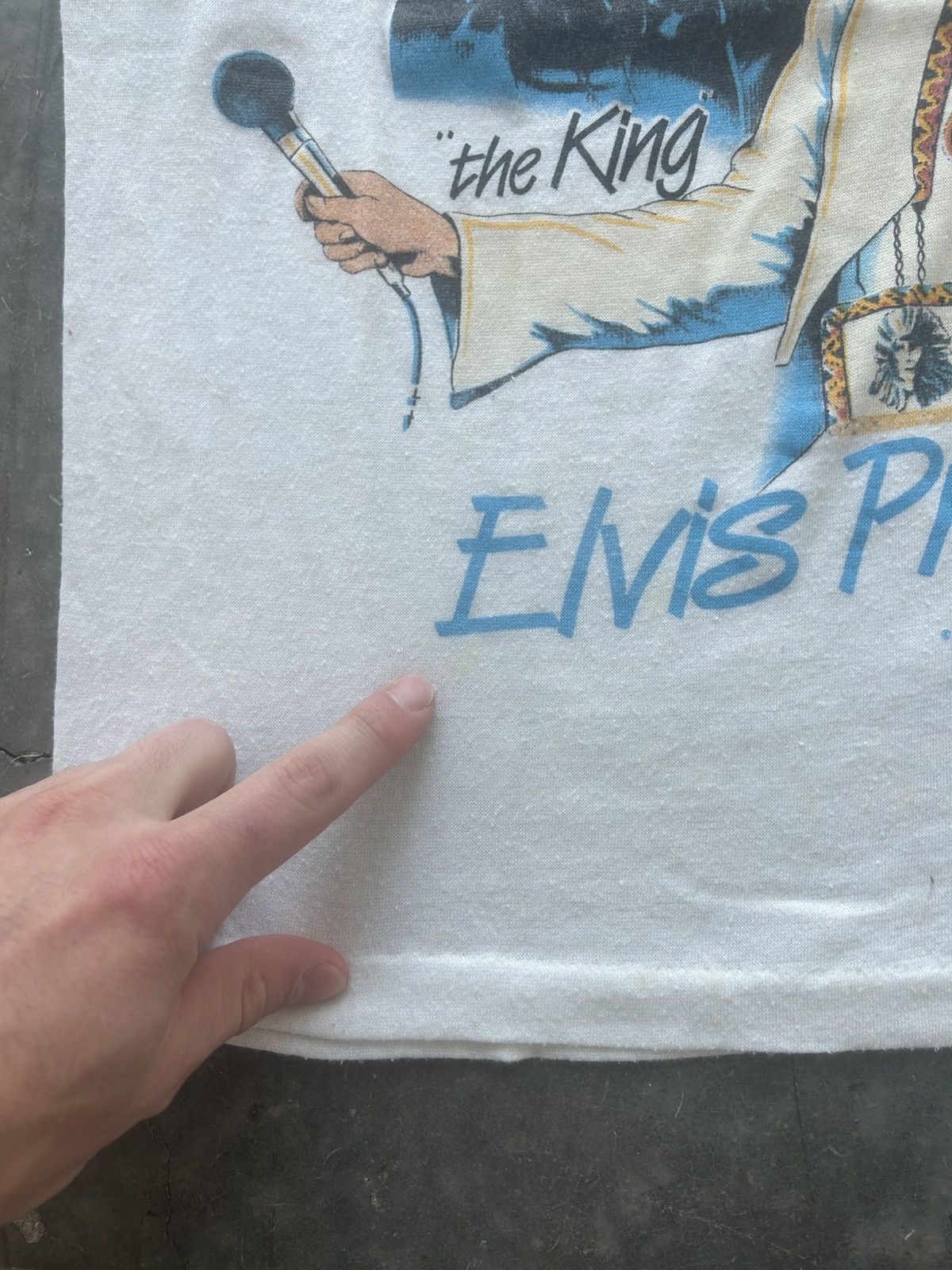 Vintage Vintage 1987 Elvis Graphic Tee Single Stitch Paper Thin Size US S / EU 44-46 / 1 - 7 Thumbnail