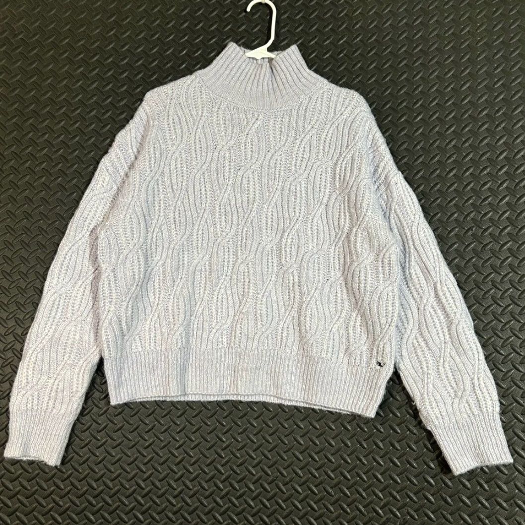 Vineyard Vines Vineyard Vines Gray Cable Knit Turtleneck Pullover Sweater Women's Size Medium Size M / US 6-8 / IT 42-44 - 2 Thumbnail