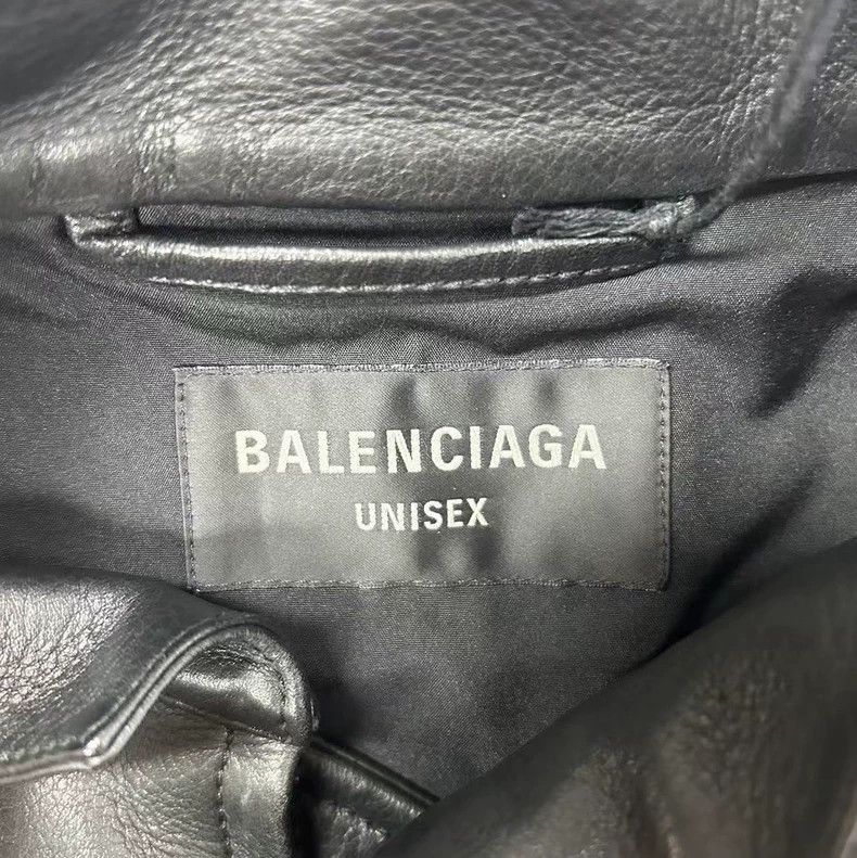 Balenciaga Balenciaga Black solid glossy stand-up collar zip-up long- Size US XS / EU 42 / 0 - 5 Thumbnail