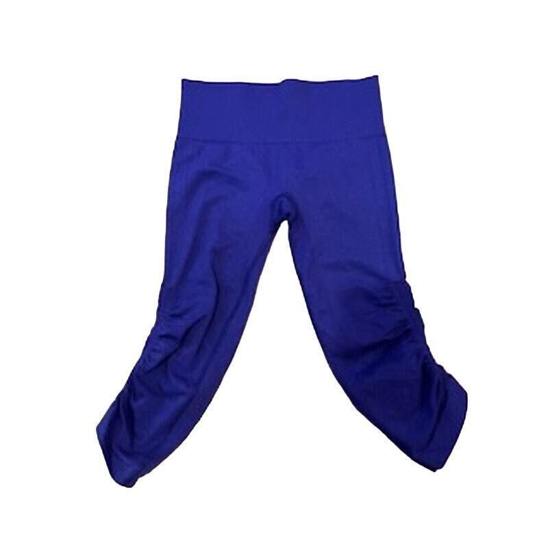 Designer Lululemon In The Flow Cropped Leggings Royal Blue Size 4 Size 27" / US 4 / IT 40 - 1 Thumbnail