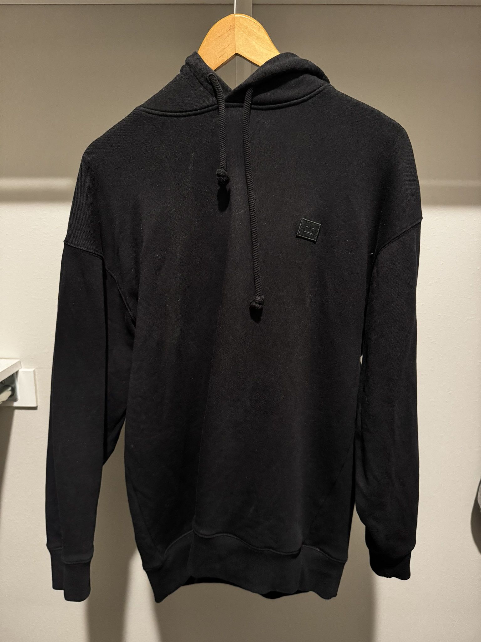 Acne Studios Yala Face Cotton Black Oversized Hoodie Size US XXS / EU 40 - 1 Thumbnail