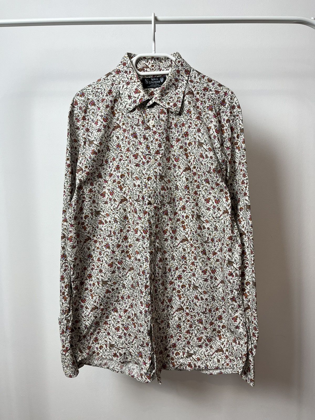New & Lingwood X4 New Lingwood Overprint Cotton Button Up Shirt Size US XL / EU 56 / 4 - 9 Thumbnail