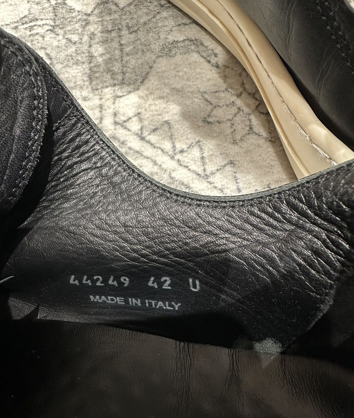 Rick Owens Rick Owens Leather Low-Top Sneakers with Thick Laces Size US 8.5 / EU 41-42 - 7 Thumbnail