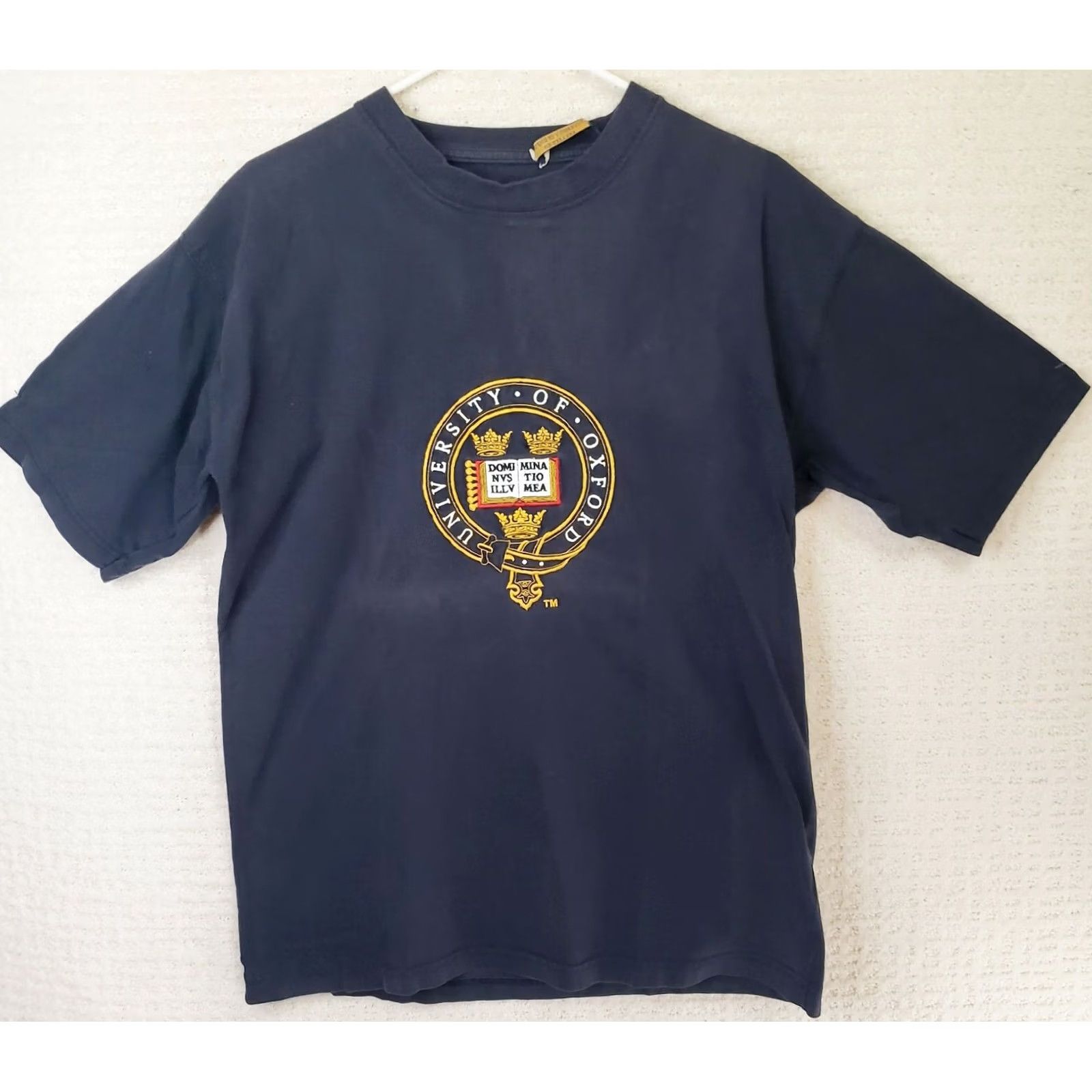 Vintage VINTAGE University of Oxford Shirt Mens M Navy Blue Embroidered Front Logo England Nike Size US M / EU 48-50 / 2 - 2 Thumbnail