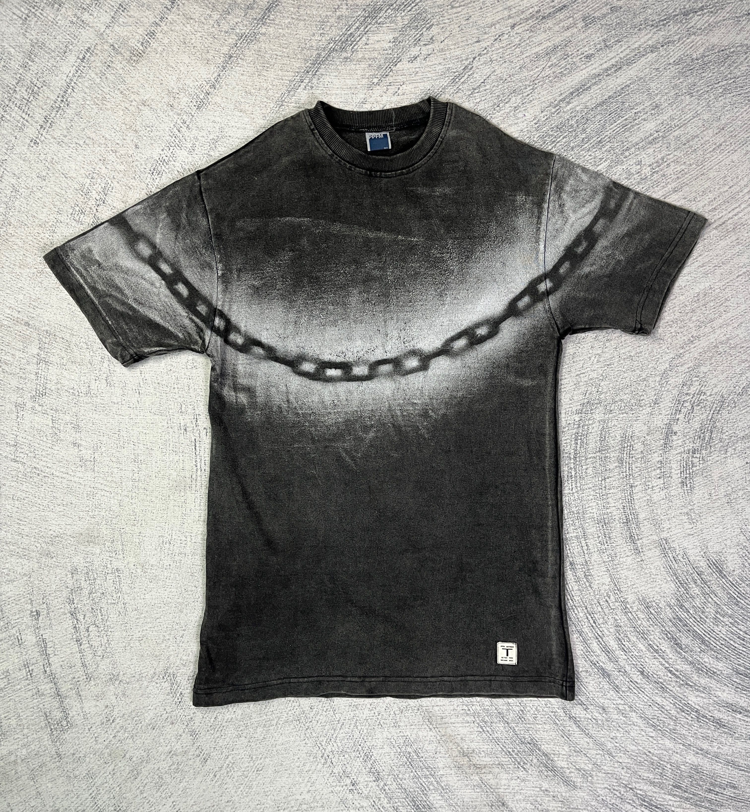PPFM PPFM Chain Stencil Art ‘DANGER’ Washed Tshirt Size US S / EU 44-46 / 1 - 1 Thumbnail