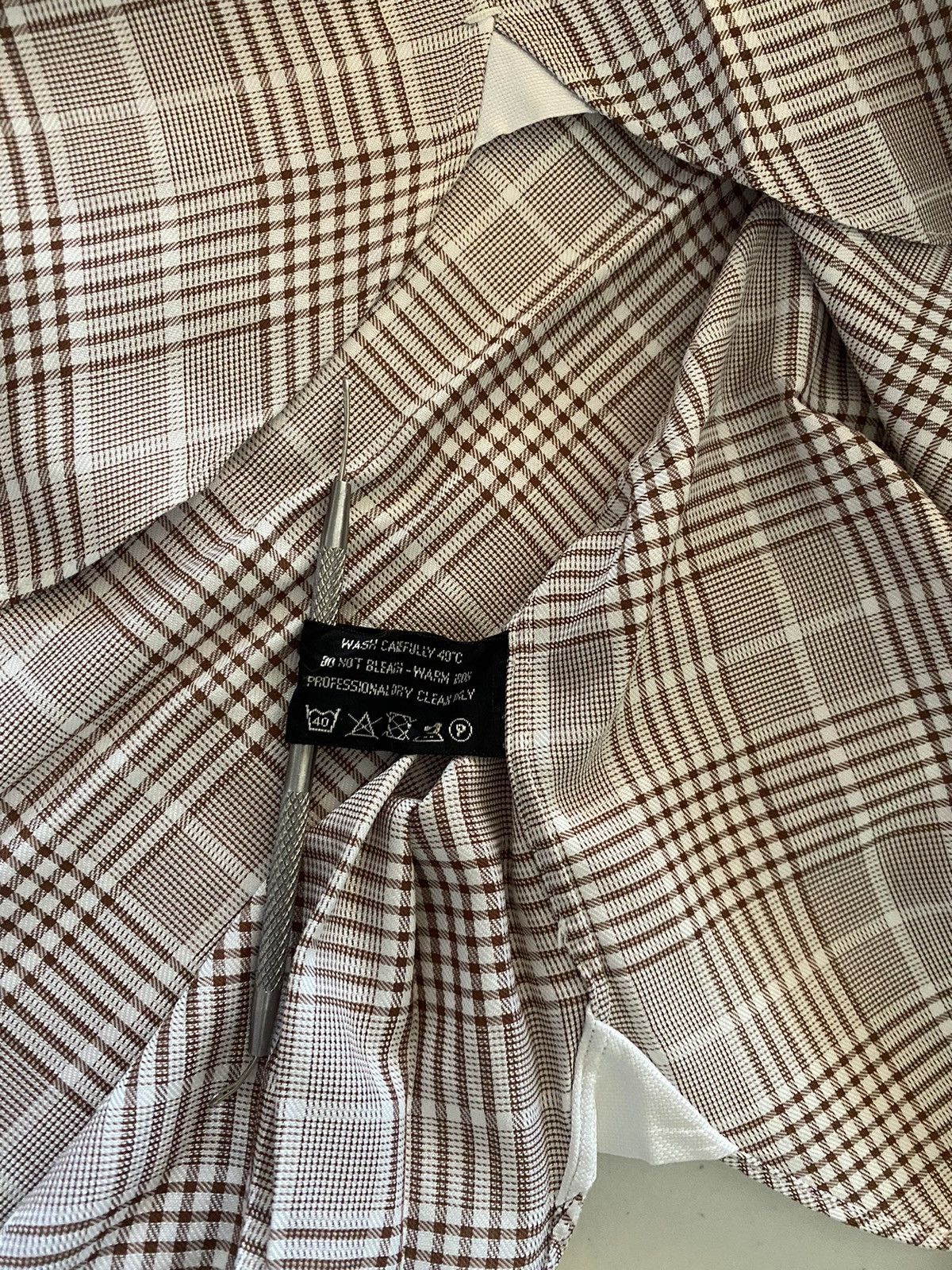 Tom Ford Tom Ford light brown glen check shirt 17 43e NEW Size US L / EU 52-54 / 3 - 10 Thumbnail