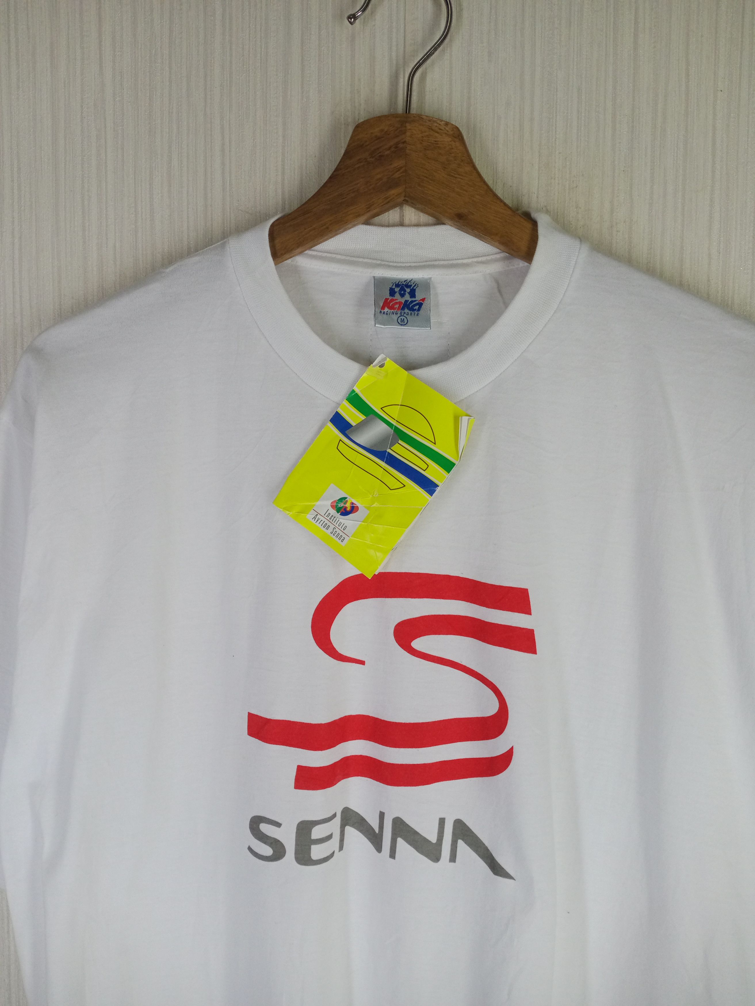 Formula 1 Rare Vintage 90s Ayrton Senna Formula One Tshirt Size US M / EU 48-50 / 2 - 3 Thumbnail