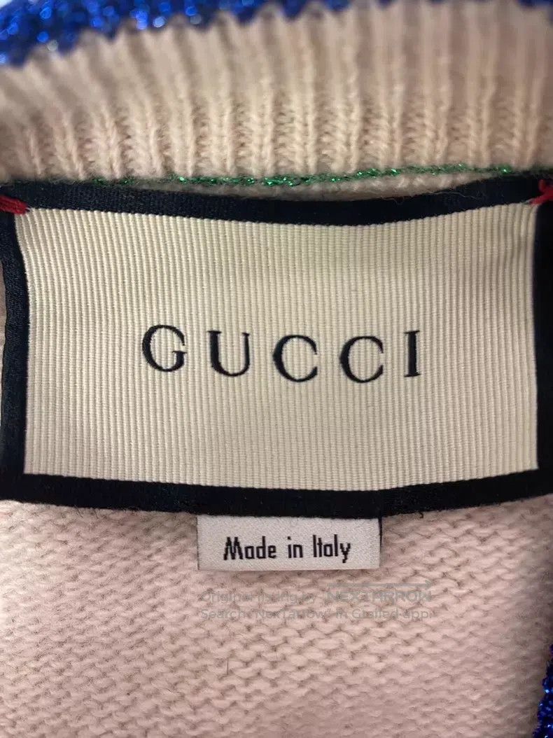 Gucci Gucci Color-blocked striped wool V-neck single-breasted lo Size XS / US 0-2 / IT 36-38 - 5 Thumbnail